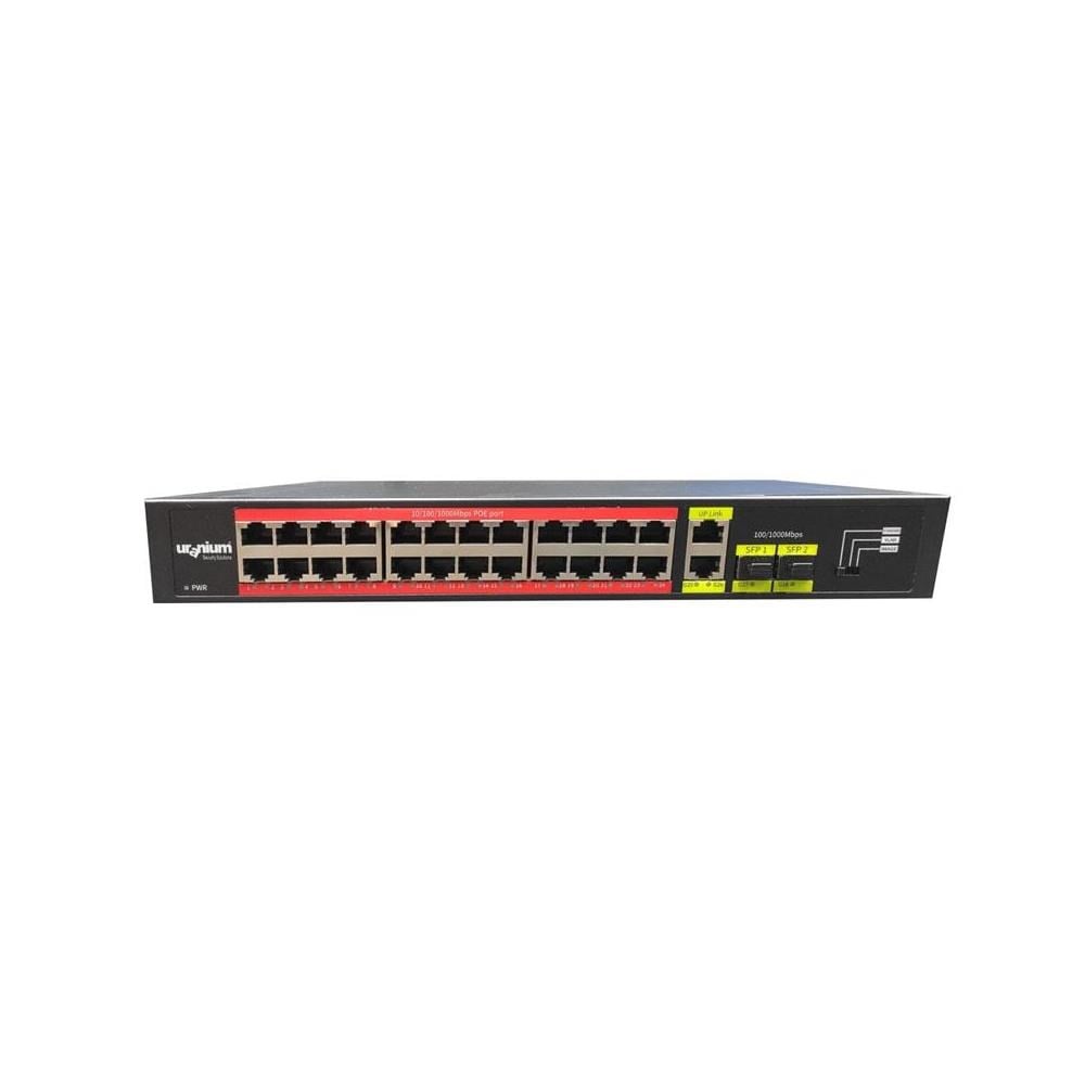 URANIUM POE-G2422SFP-300W 24 PORT GIGABIT+2XGB RJ45/2XSFP UPLINK RACKMOUNT POE SWITCH