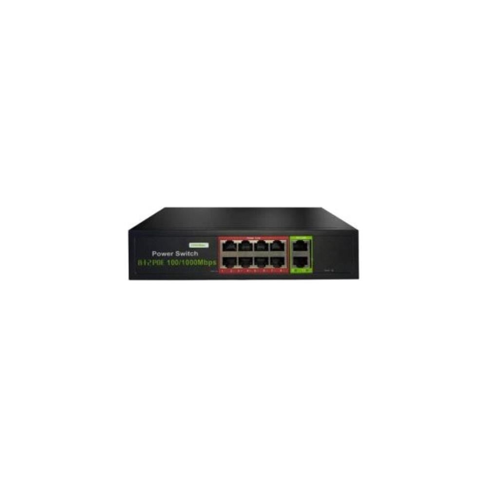 URANIUM POE-G8002-96W 8 PORT GIGABIT + 2 PORT GIGABIT RJ45 UPLINK POE SWITCH (REALTEK CHIPSET)