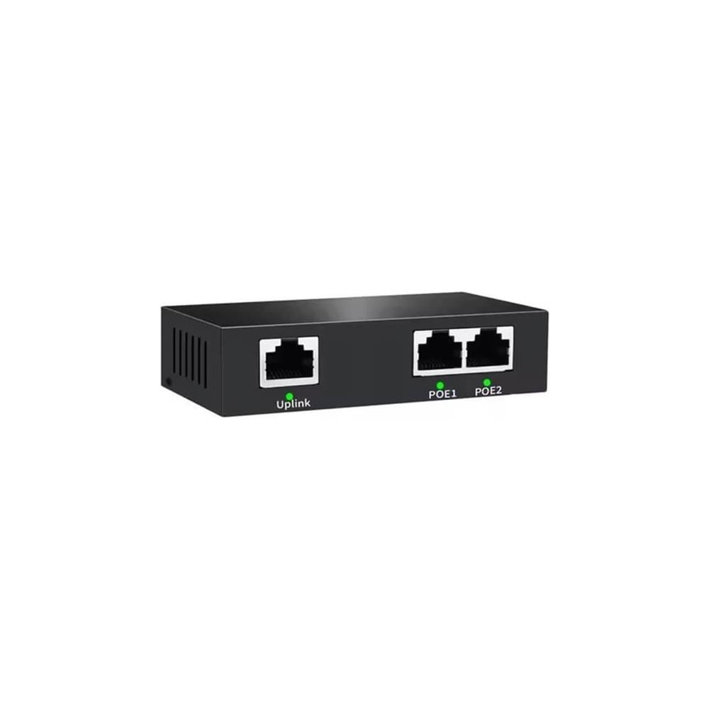 URANIUM POE-RP12 1 PORT 10/100 POE GİRİŞ + 2 PORT 10/100 ÇIKIŞ METAL KASA POE REPEATER(REALTEK CHIPSET)