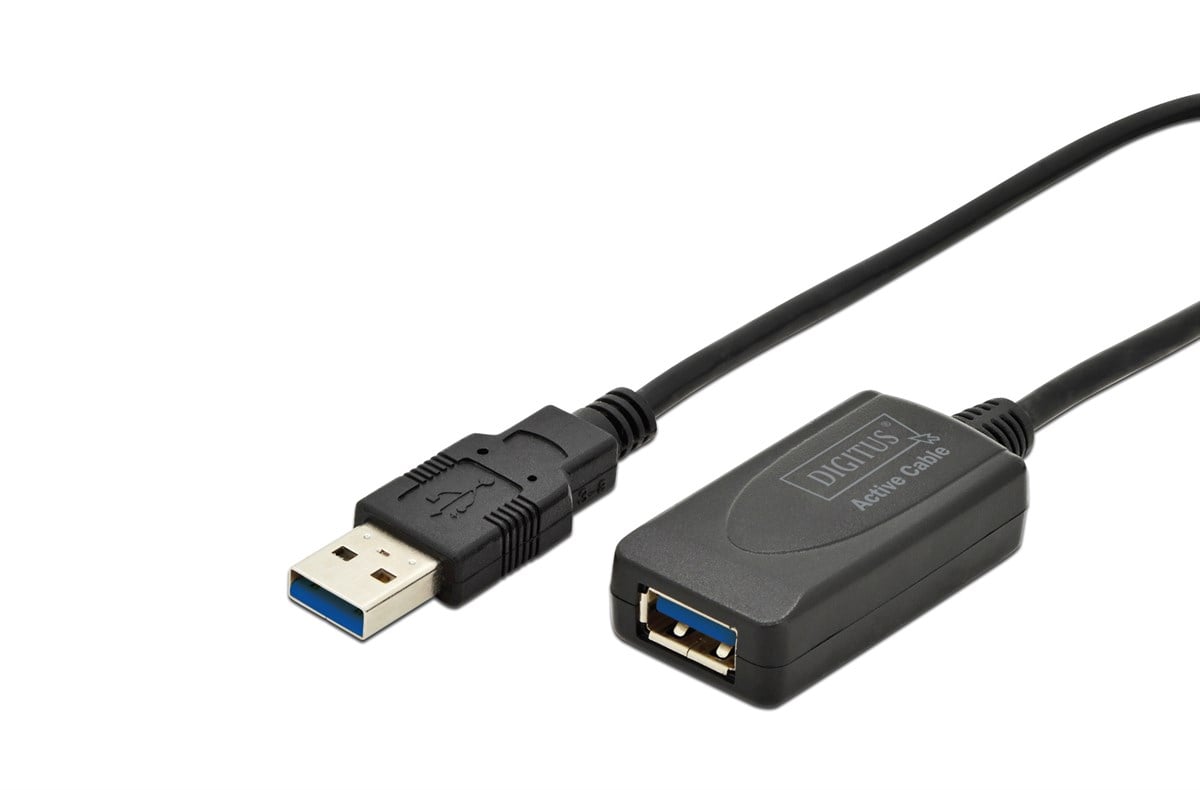 USB 3.0 Repeater / Uzatma kablosu, USB A erkek / A dişi, 5 metre 