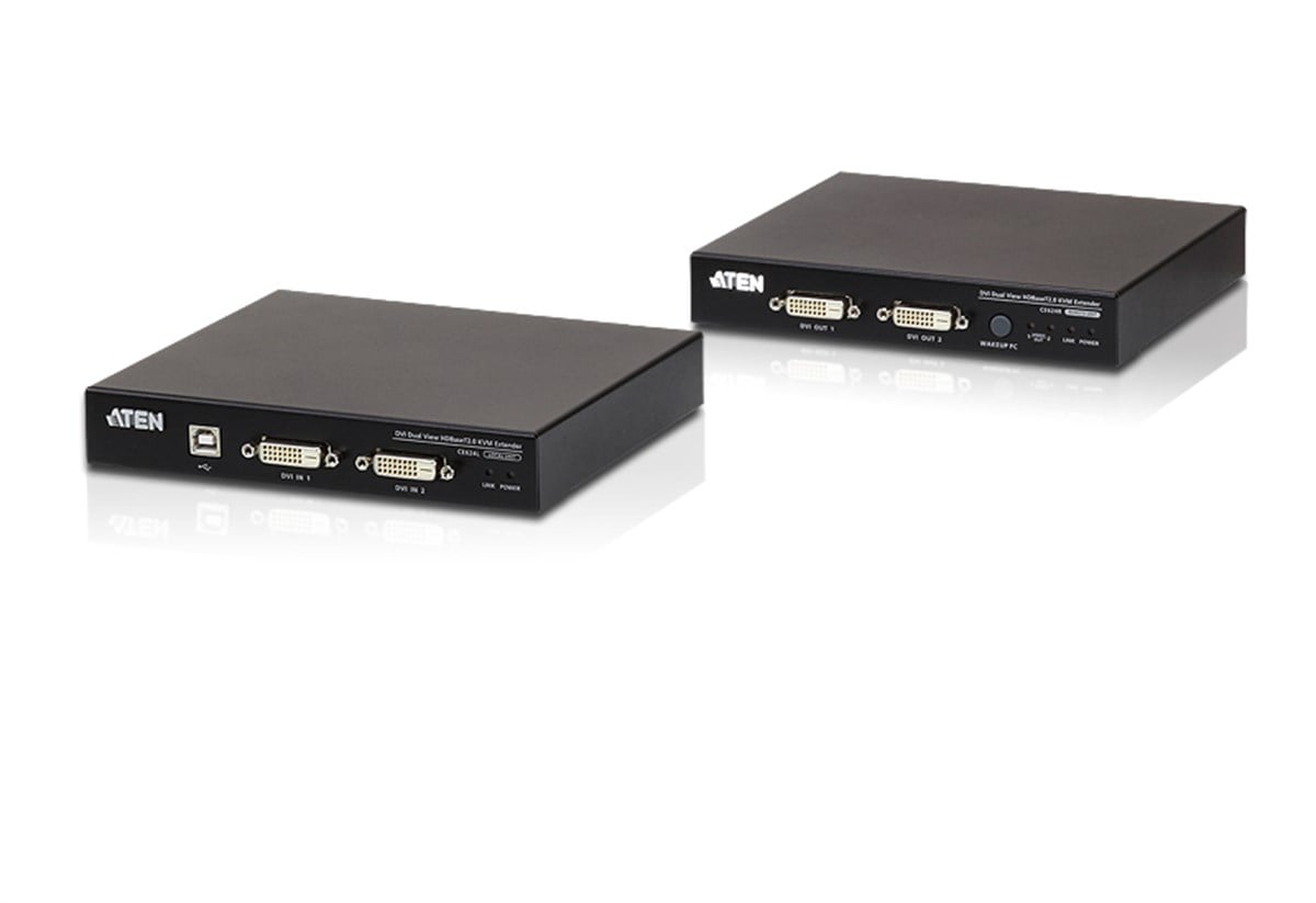 USB DVI Dual View HDBaseT™ 2.0 KVM (Keyboard/Video Monitor/Mouse) Mesafe Uzatma Cihazı (1920 x 1200 @100 m ya da 150m)<br> 
USB DVI Dual View HDBaseT™ 2.0 KVM Extender (1920 x 1200 @100 m or 150m)
