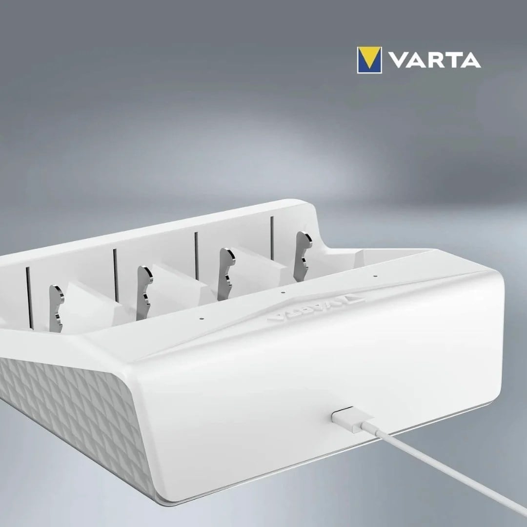 Varta 57658 Universal Charger Type-C USB Çoklu 5'li Pil Şarj Cihazı (AA / AAA / C / D / 9V)