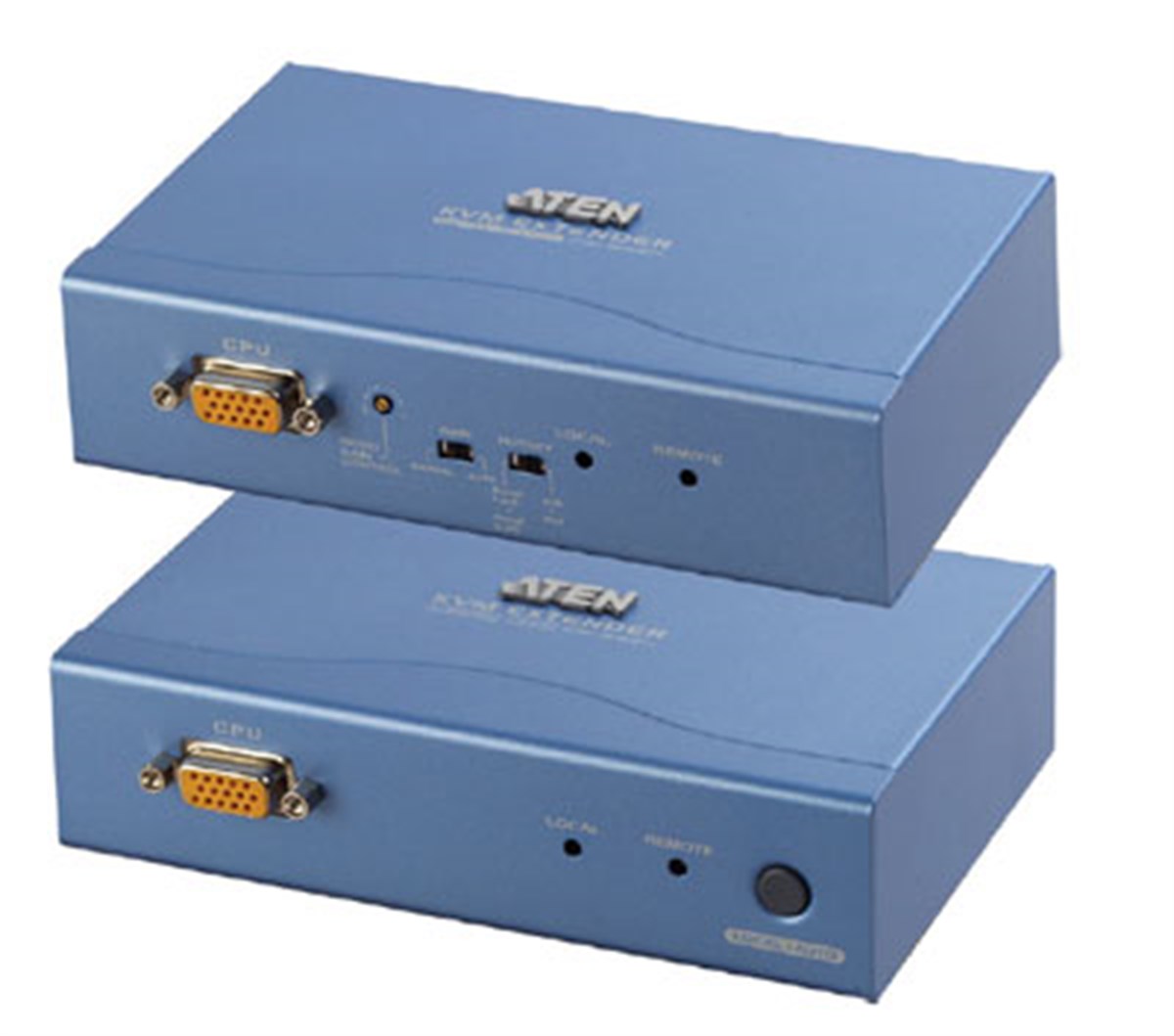 VGA KVM (Keyboard/Video Monitor/Mouse) Mesafe Uzatma Cihazı, 300 metre, PS/2 Konsol, ESD ve gerilimdeki ani yükselmelere karşı korumalı<br>
PS/2 VGA Cat 5 KVM Extender with Extra Remote PC (1024 x 768@300m)