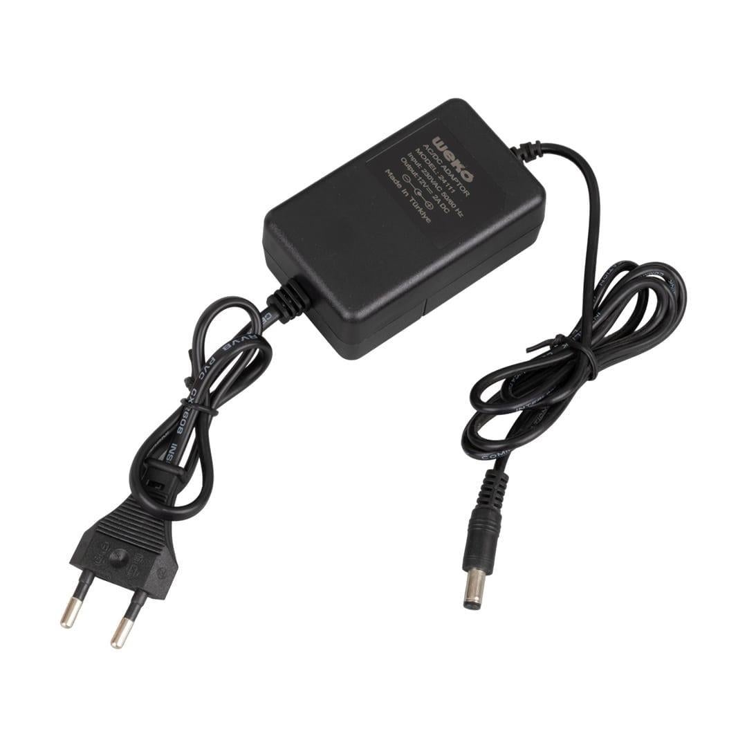 Weko 12 Volt 2 Amper 5.5*2.1 Uçlu Yerli Üretim Plastik Kasa Masaüstü Adaptör