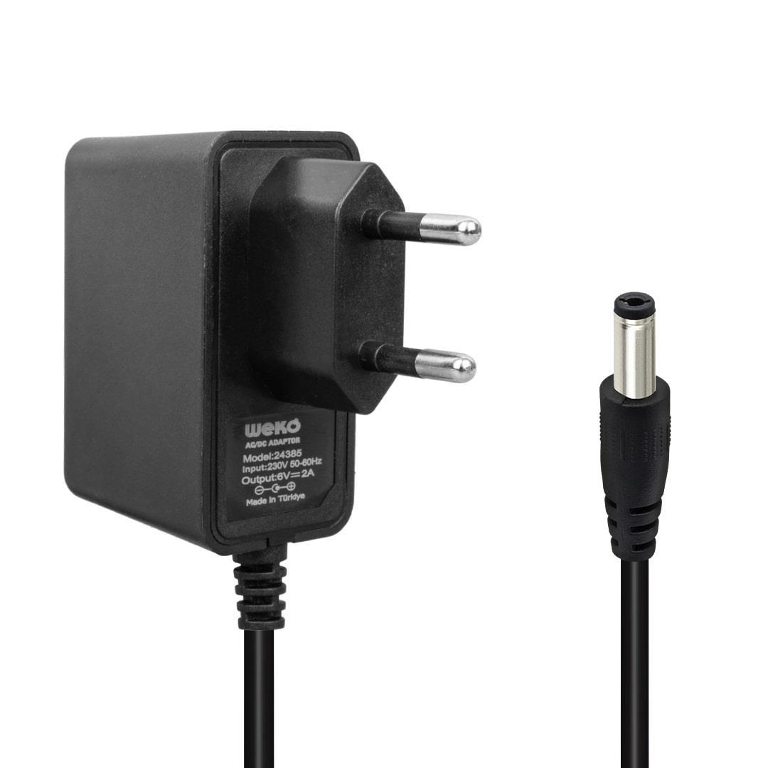 Weko 6 Volt 2 Amper 5.5*2.5 Uçlu Yerli Üretim Priz Tipi Adaptör