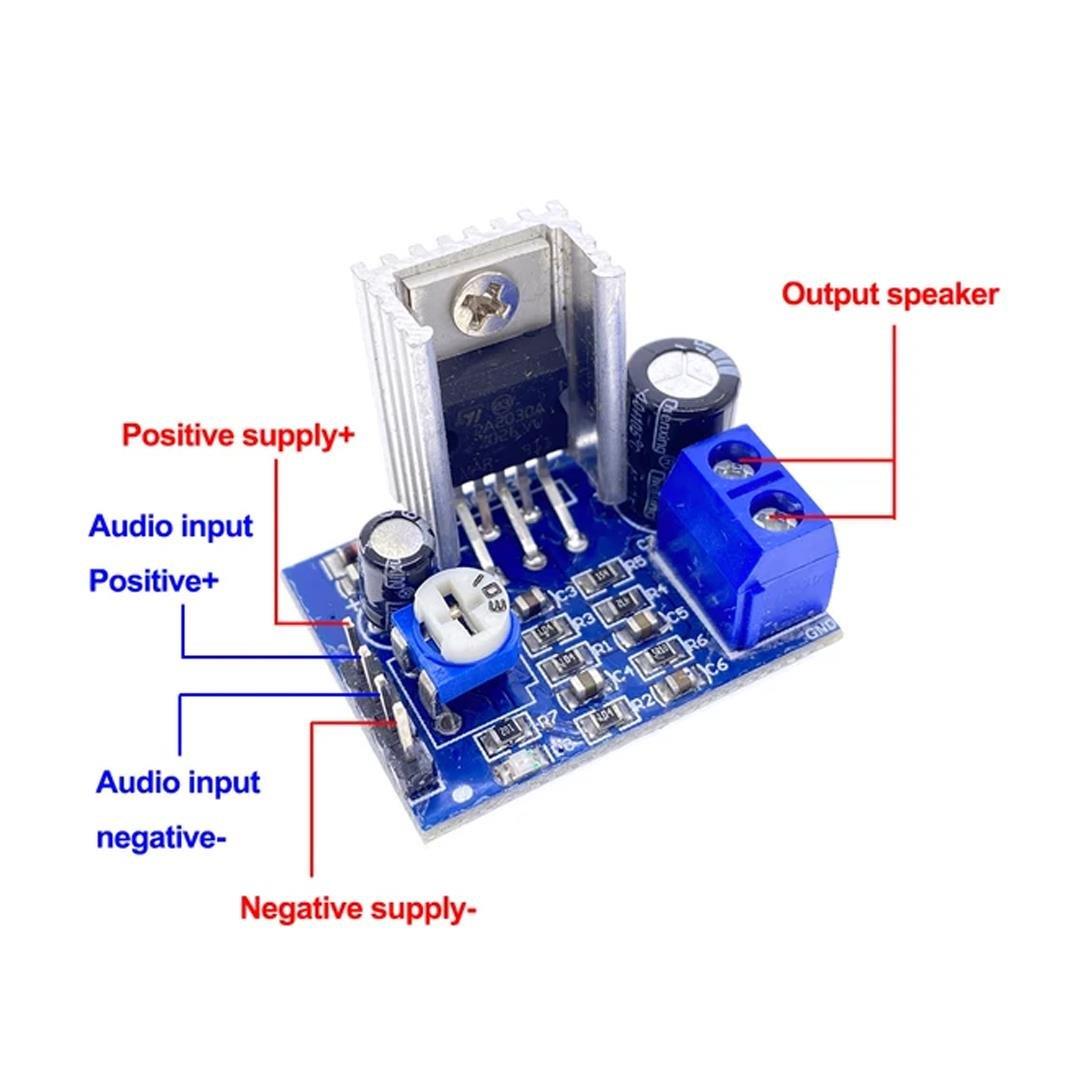 Weko TDA2030A Ses Yükseltici Power Supply Modülü 6-12V - Dimmer Ayarlı Kompakt Amfi - Anfi