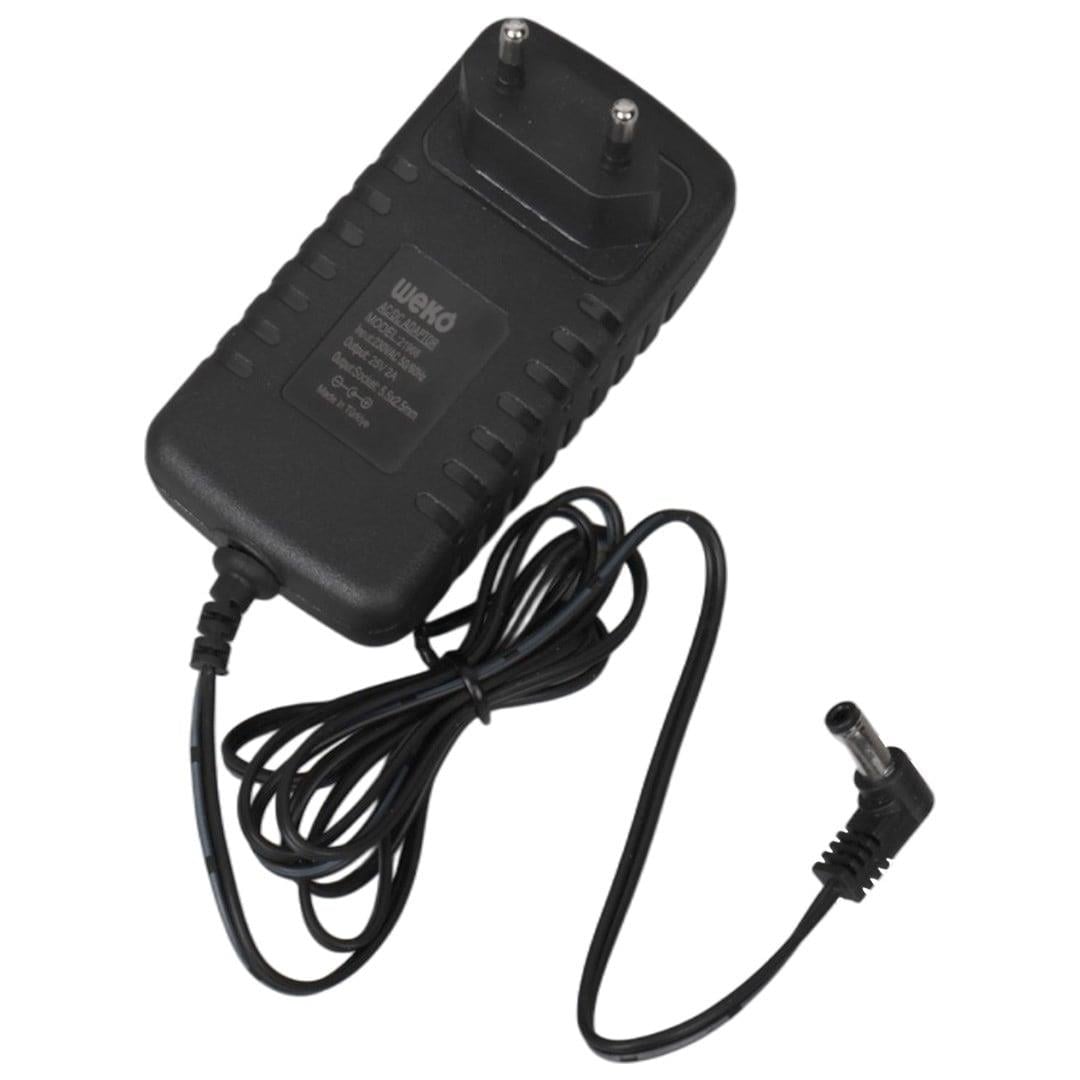 Weko WK-21966 25 Volt - 2 Amper - 50 Watt 5.5*2.5 Mm L Uçlu Kırmızı Yeşil Ledli Yerli Üretim Şarjlı Matkap Adaptörü