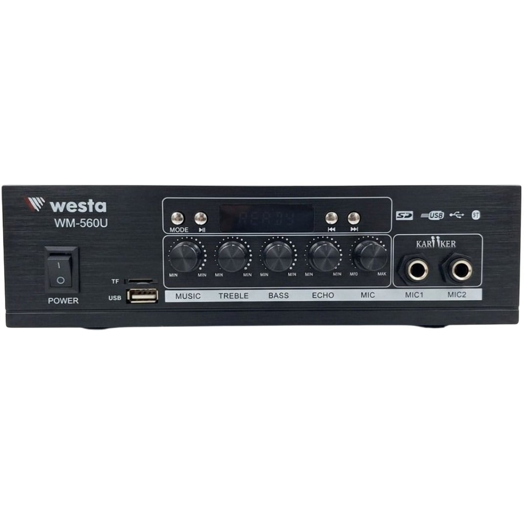 Westa WM-560U Hat Trafolu USB - SD - Bluetooth Destekli Mini Mixer Amfi
