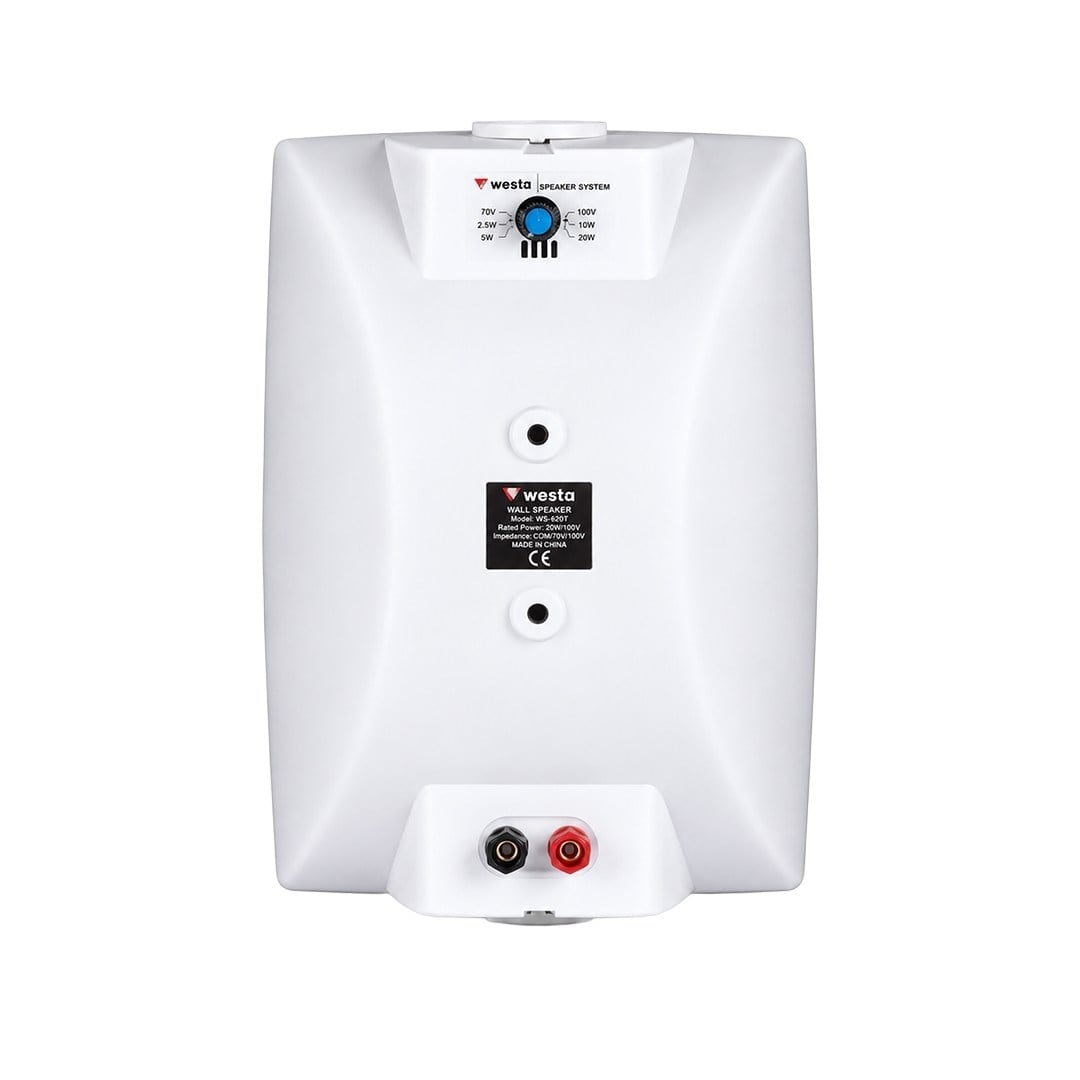 WESTA WS-65TW BEYAZ 16 CM 50W 100V HAT TRAFOLU DUVAR TİPİ SÜTUN PLASTİK KABİN HOPARLÖR TEKLİ