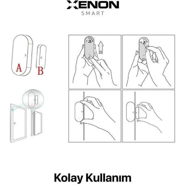 XENON SMART X7502 Akıllı Kapı ve Pencere Sensörü Wi-Fi Bluetooth Destekli