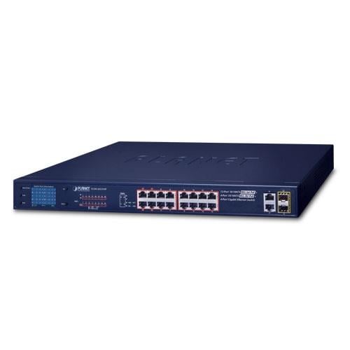 Yönetilemeyen Switch (Unmanaged Switch)<br>
12-Port 10/100TX 802.3af/at PoE+ Injector (port-5 ile port-16 arası) (Port başına 32 watt)<br>
4-Port 10/100TX 802.3bt PoE++ Injector (port-1 ile port-4 arası) (Port başına 60 watt)<br>
Po