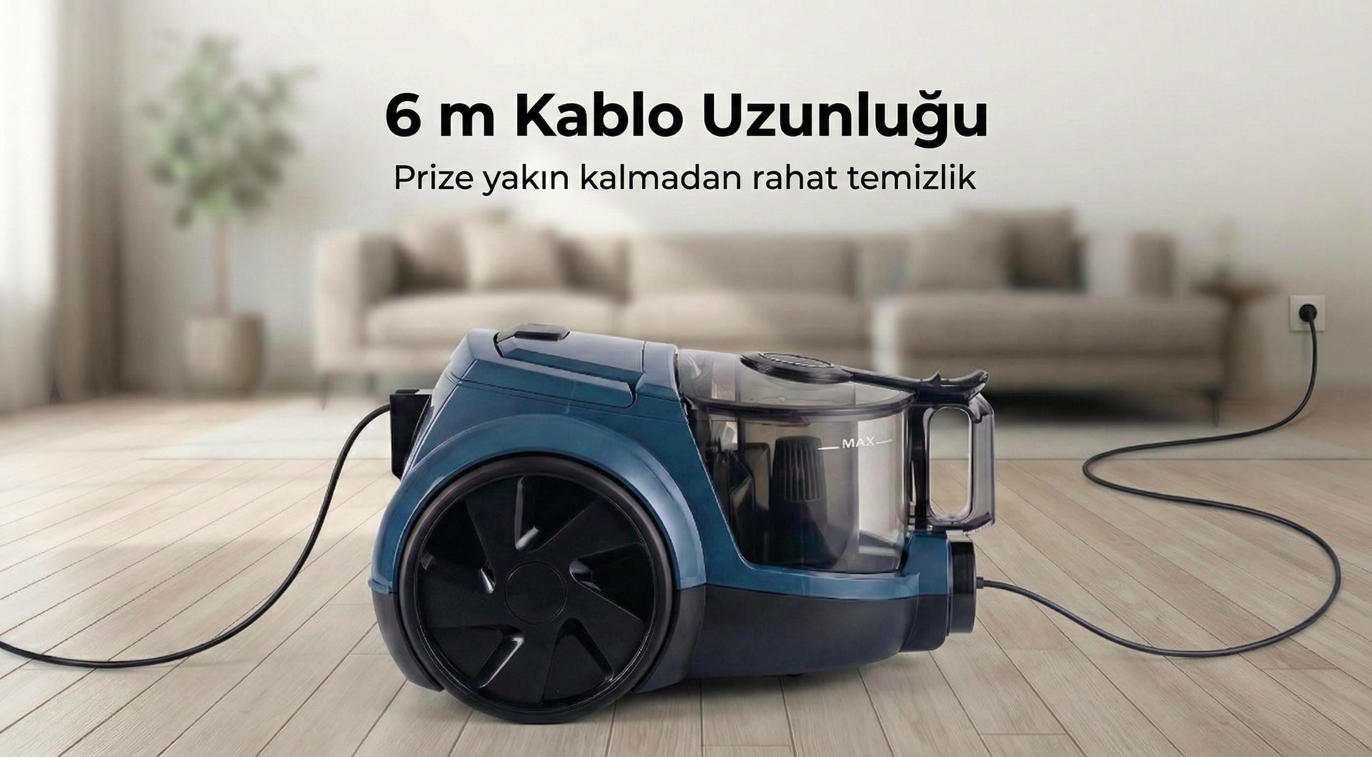 Lura Nika Toz Torbasız Süpürge 154S Küçük Ev Aletleri & Elektrikli Ev Aletleri , İndirim ve Fırsatlarla Dolu Ürünler Lura'da