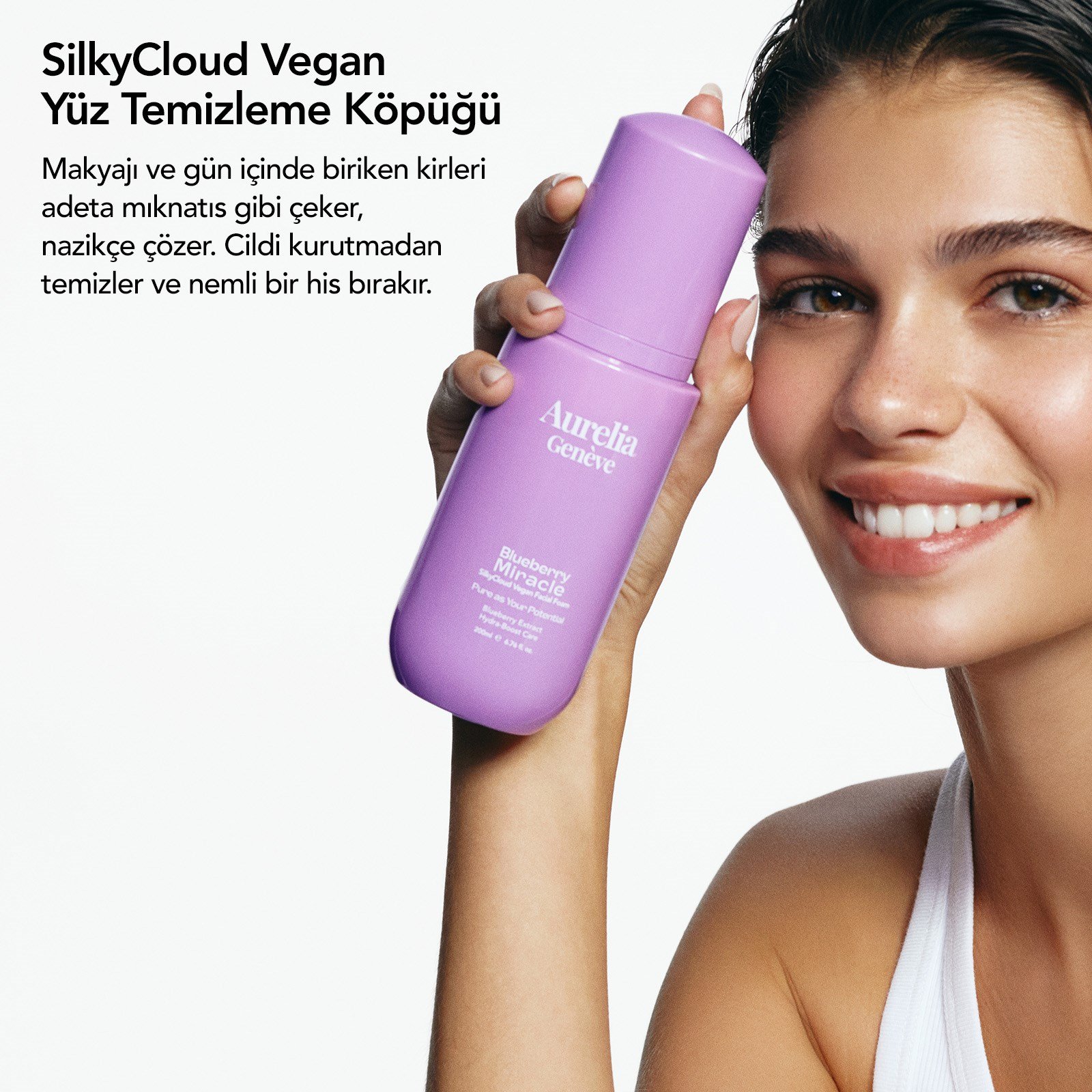 Aurelia Geneve Blueberry Miracle Silkycloud Vegan Facial Foam 200ml