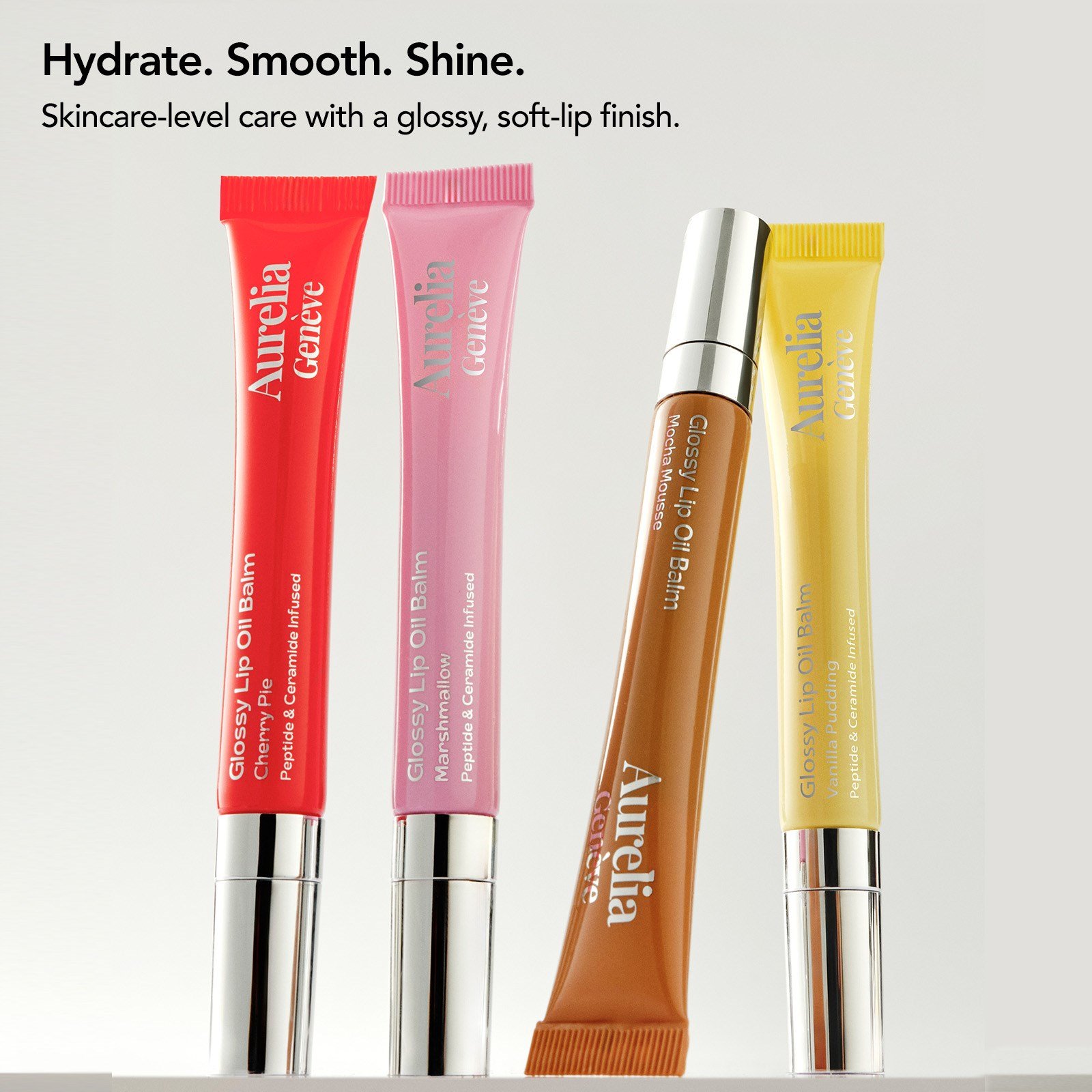Aurelia Geneve Glossy Lip Oil Balm Peptide & Ceramid Infused - Cherry Pie