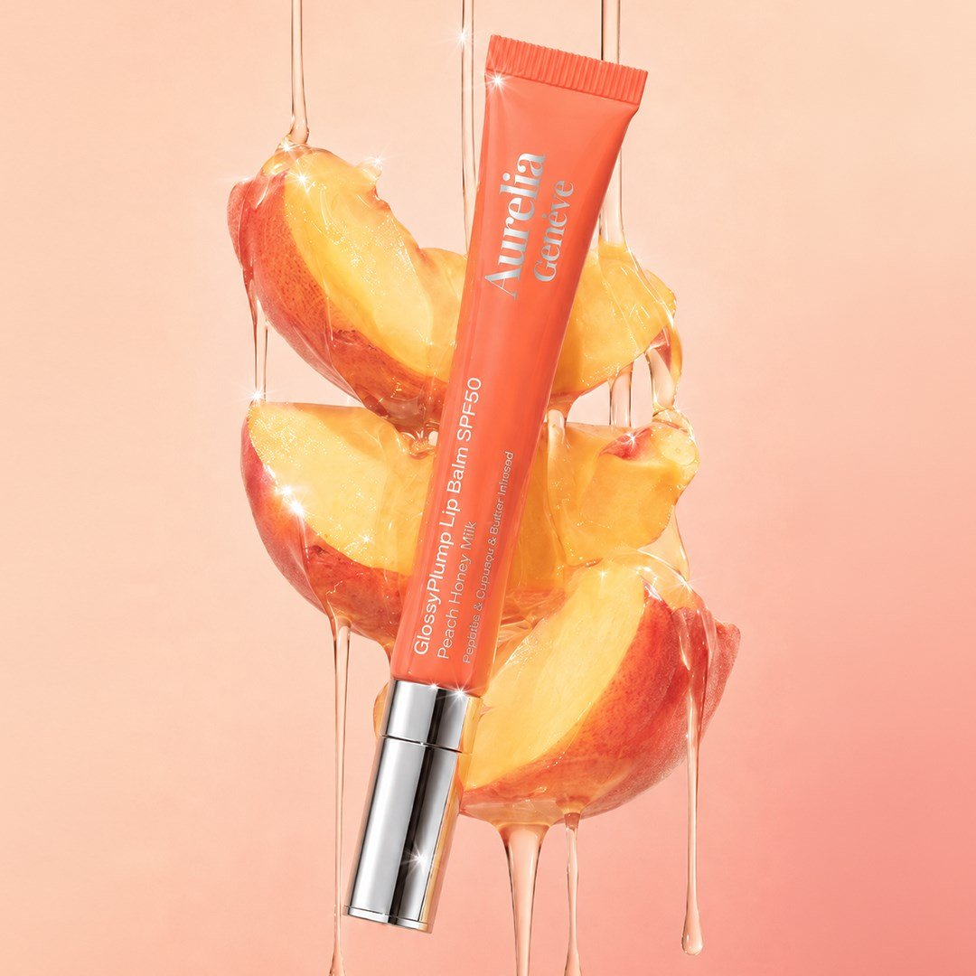 Aurelia Geneve Glossy Plump Lip Balm Spf50 - Peach Honey Milk