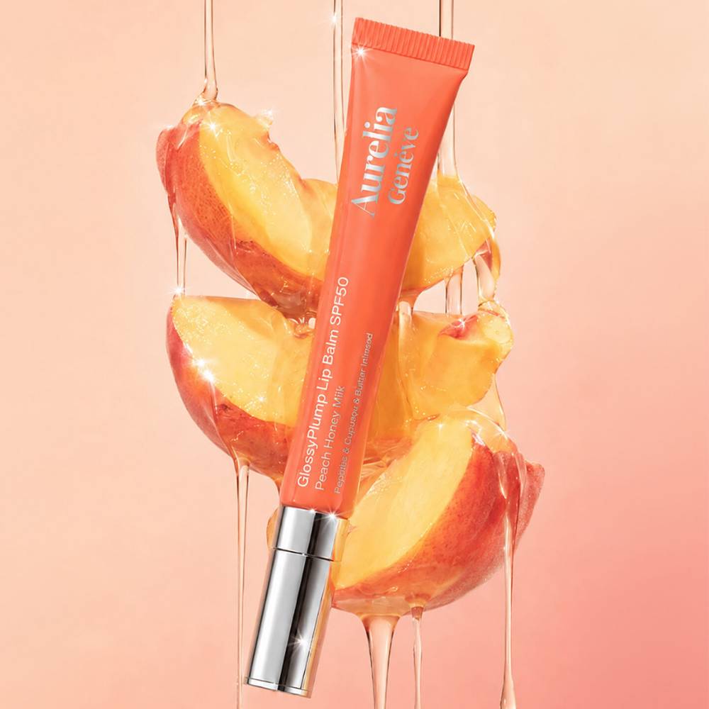 Aurelia Geneve Glossy Plump Lip Balm Spf50 - Peach Honey Milk