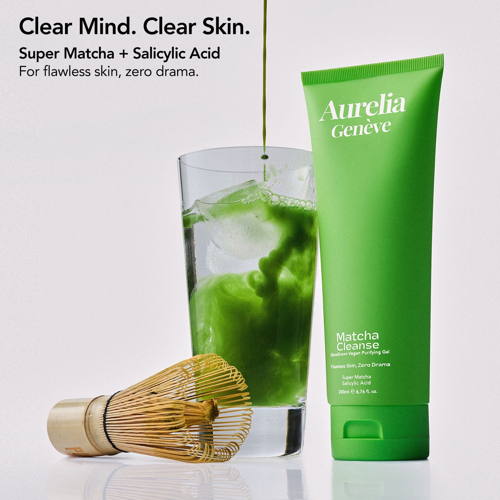 Aurelia Geneve Matcha Cleanse Glowgreen Vegan Purifying Gel 200ml