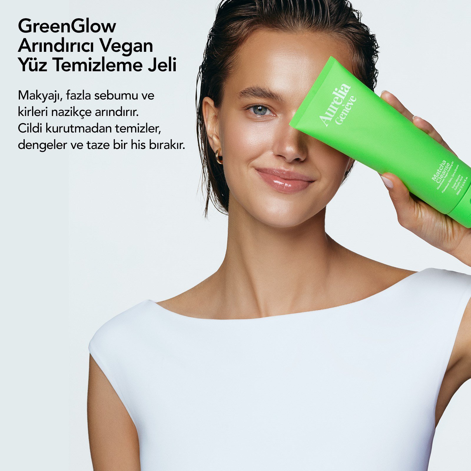 Aurelia Geneve Matcha Cleanse Glowgreen Vegan Purifying Gel 200ml