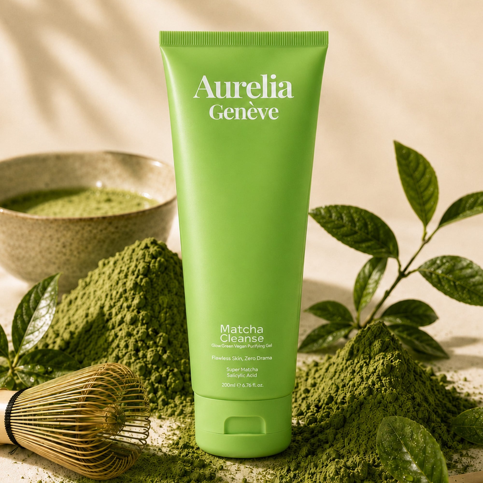 Aurelia Geneve Matcha Cleanse Glowgreen Vegan Purifying Gel 200ml