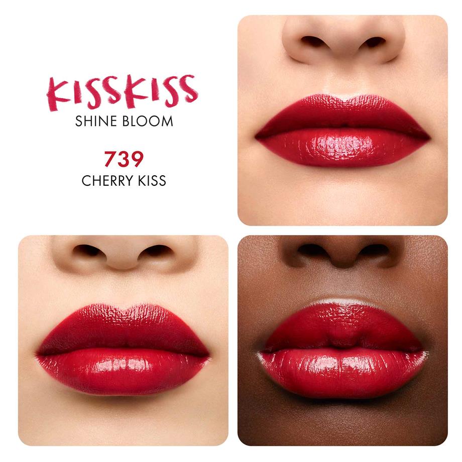 GuerlainKiss Kiss Shine Bloom Lipstick 739 Cherry Kiss