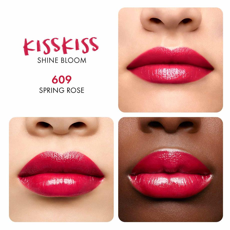 GuerlainKiss Kiss Shine Bloom Lipstick 609 Spring Rose