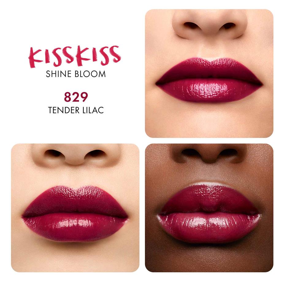 GuerlainKiss Kiss Shine Bloom Lipstick 829 Tender Lilac