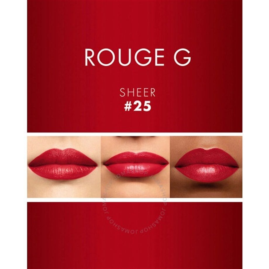 GuerlainRouge G Sheer Shine Lipstick Shade 025 Flaming Red