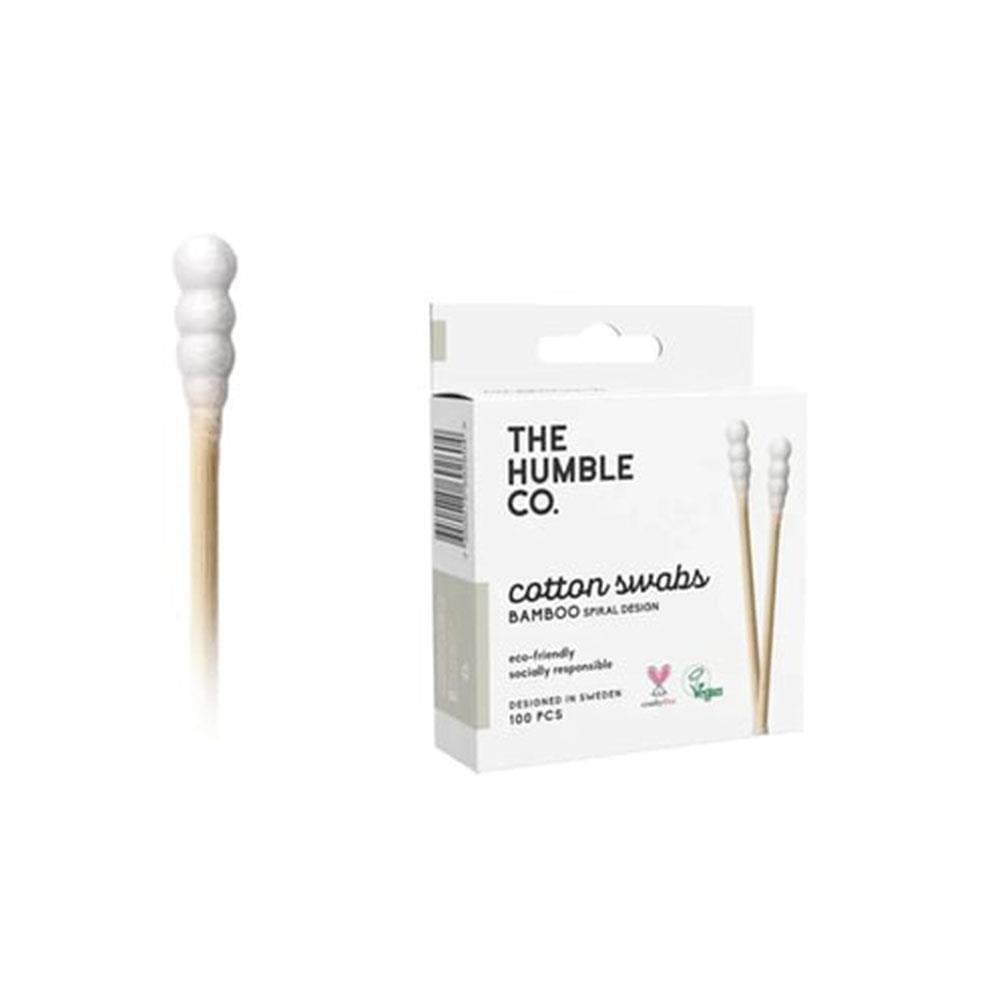 Humble BrushBamboo Cotton Swabs Spiral White-Spiral Kulak Çubuğu Beyaz