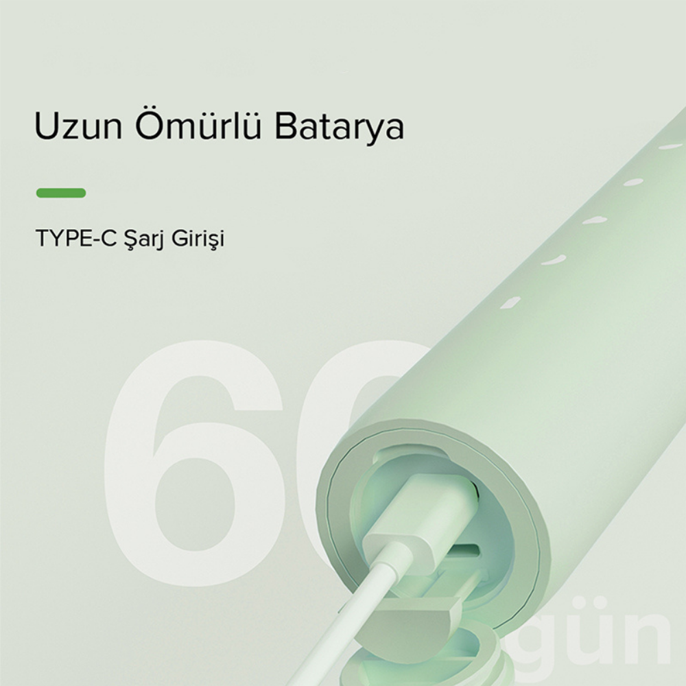 SteriballElektrikli Diş Fırçası - Yeşil - 5 Farklı Mod