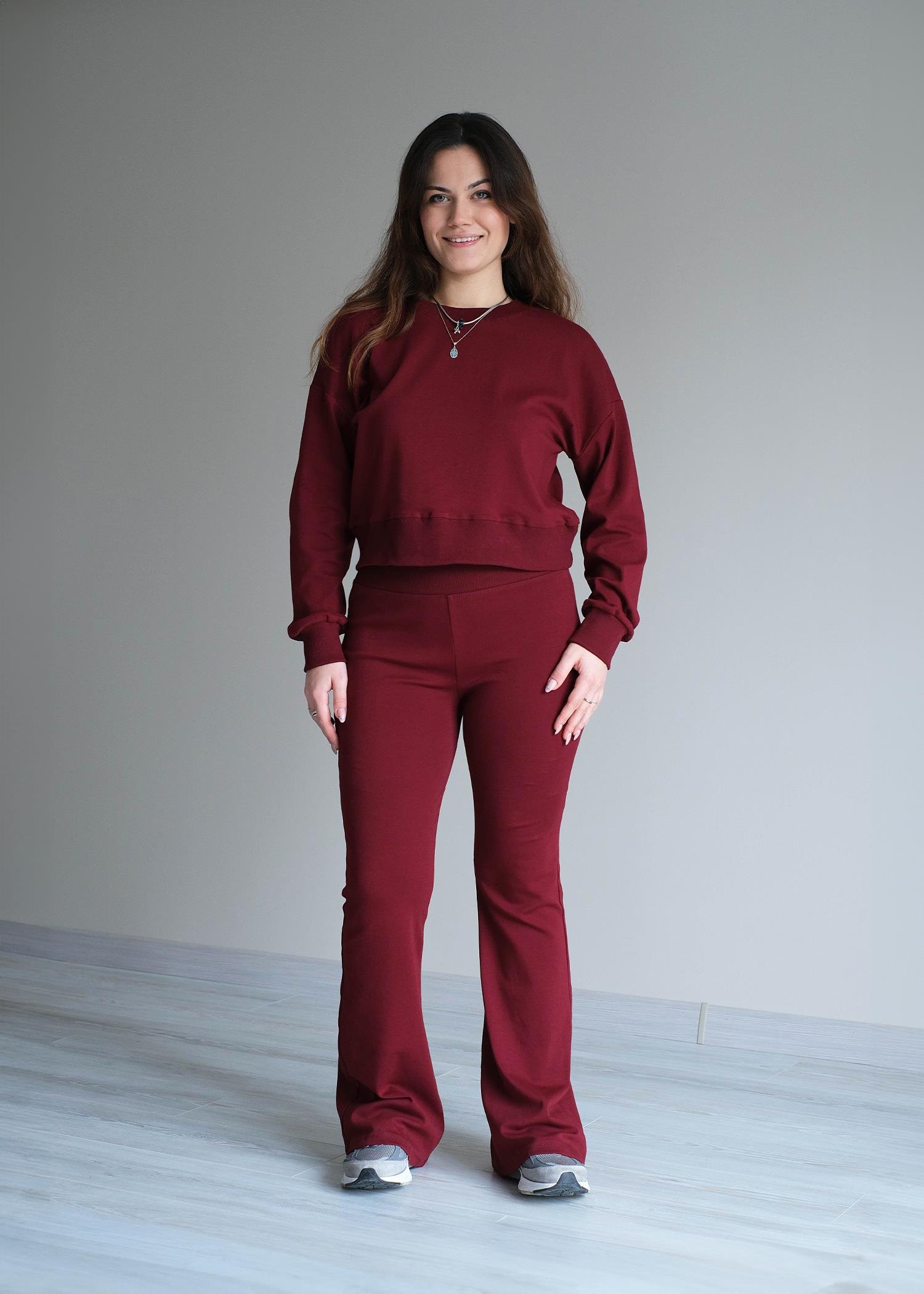 Bershka Ribanalı Takım Bordo
