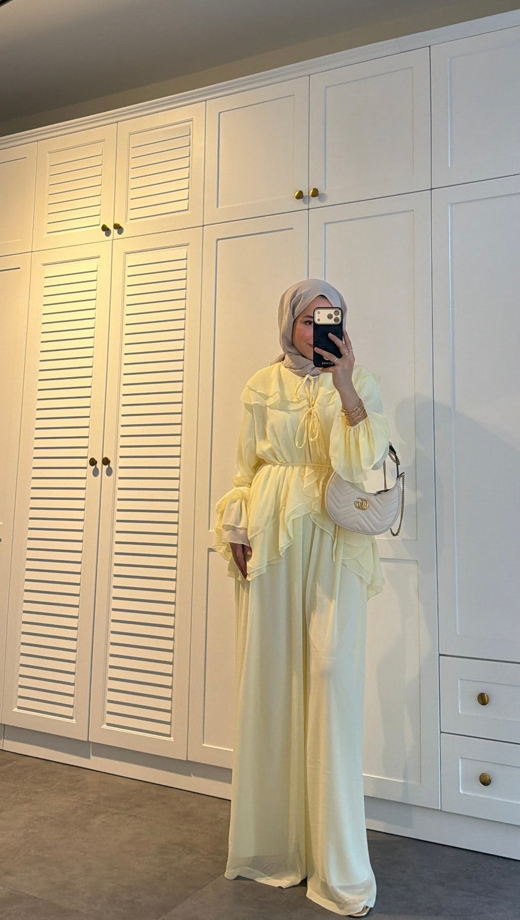  Şifon Pantolonlu Takım Butter Yellow