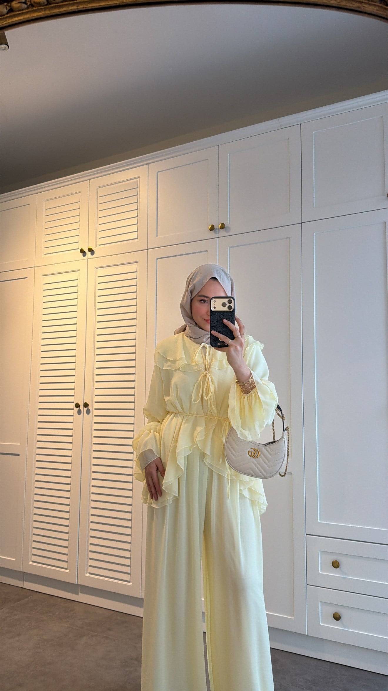  Şifon Pantolonlu Takım Butter Yellow