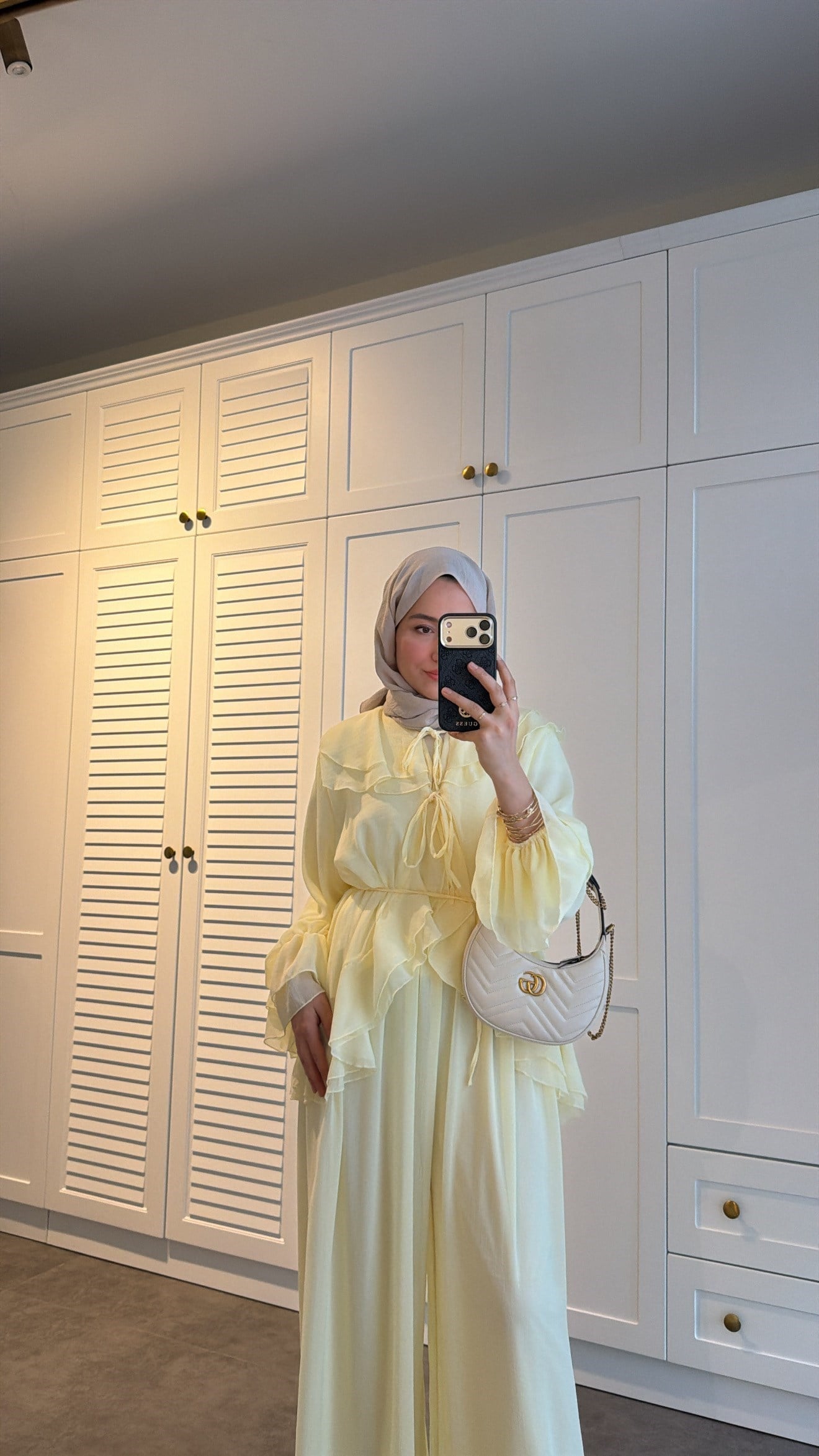  Şifon Pantolonlu Takım Butter Yellow