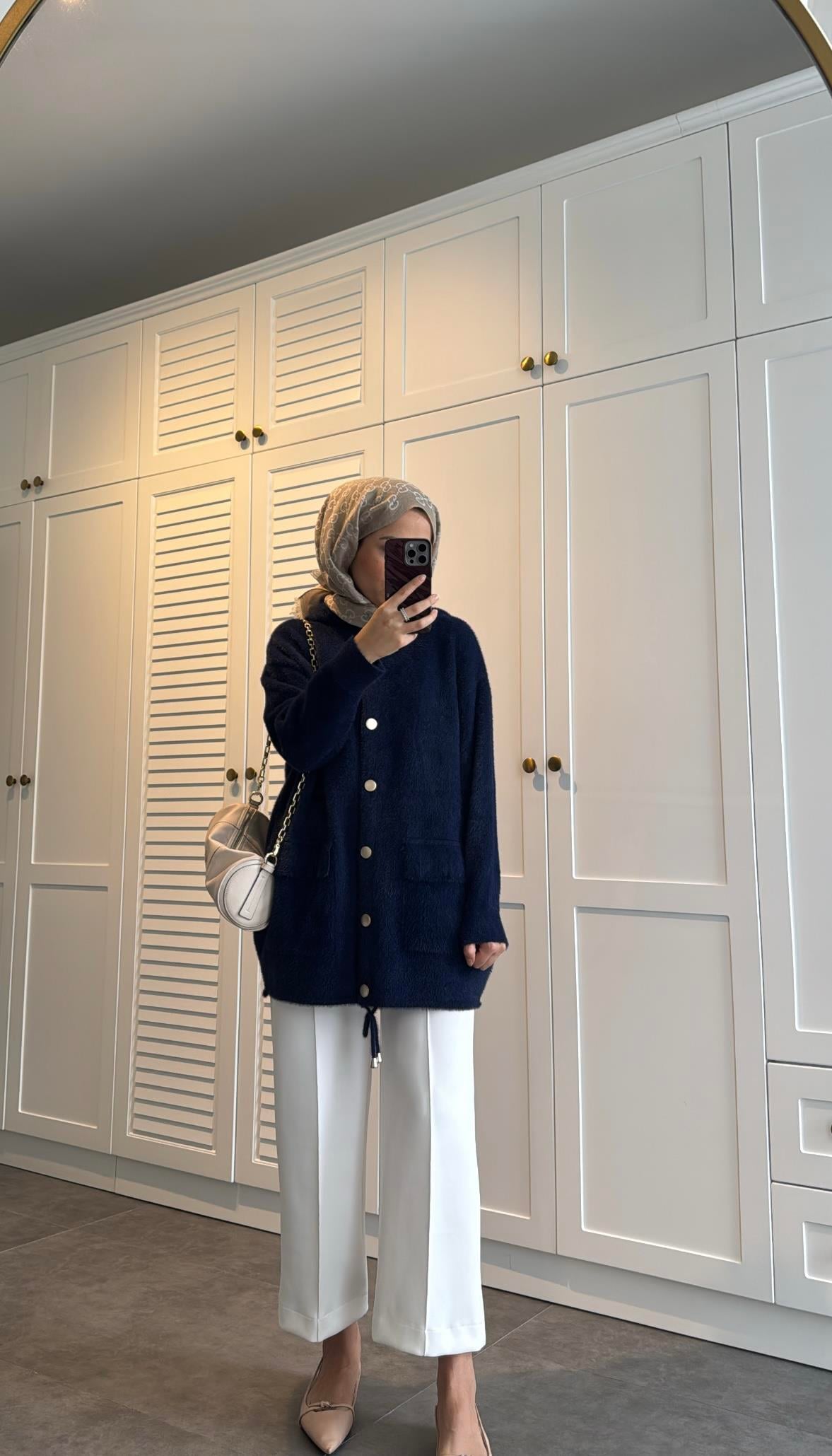 Angora Premium Hırka Lacivert