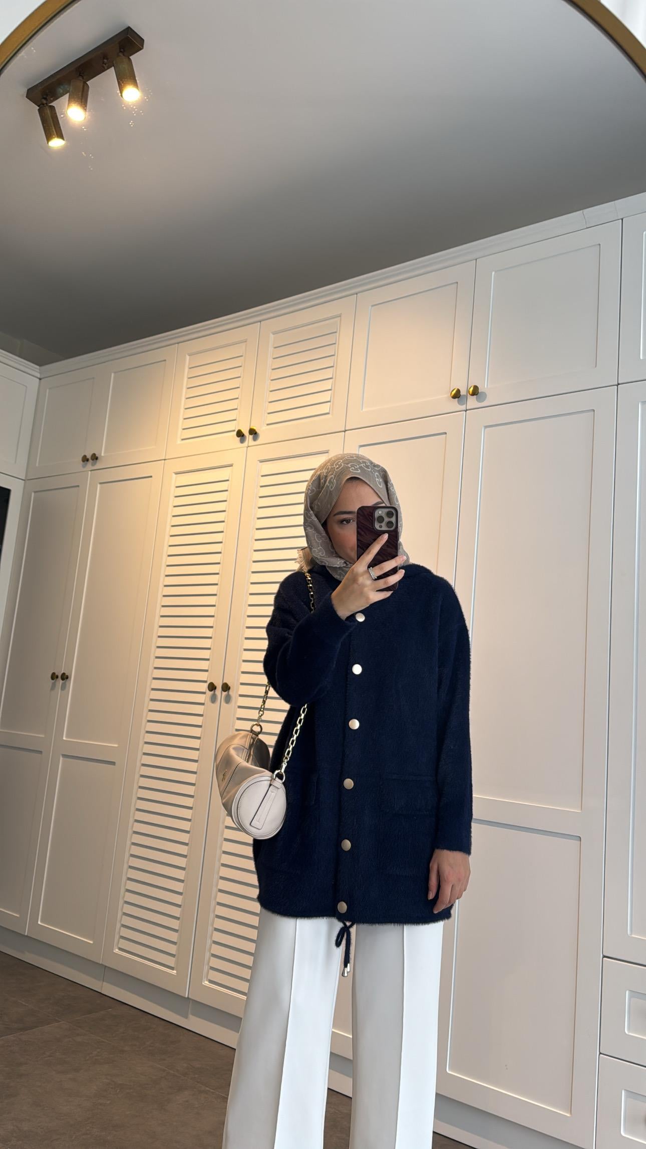 Angora Premium Hırka Lacivert