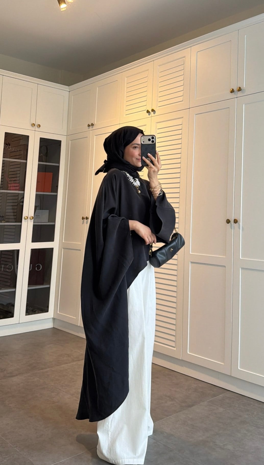 Arabik Asimetrik Üst Siyah