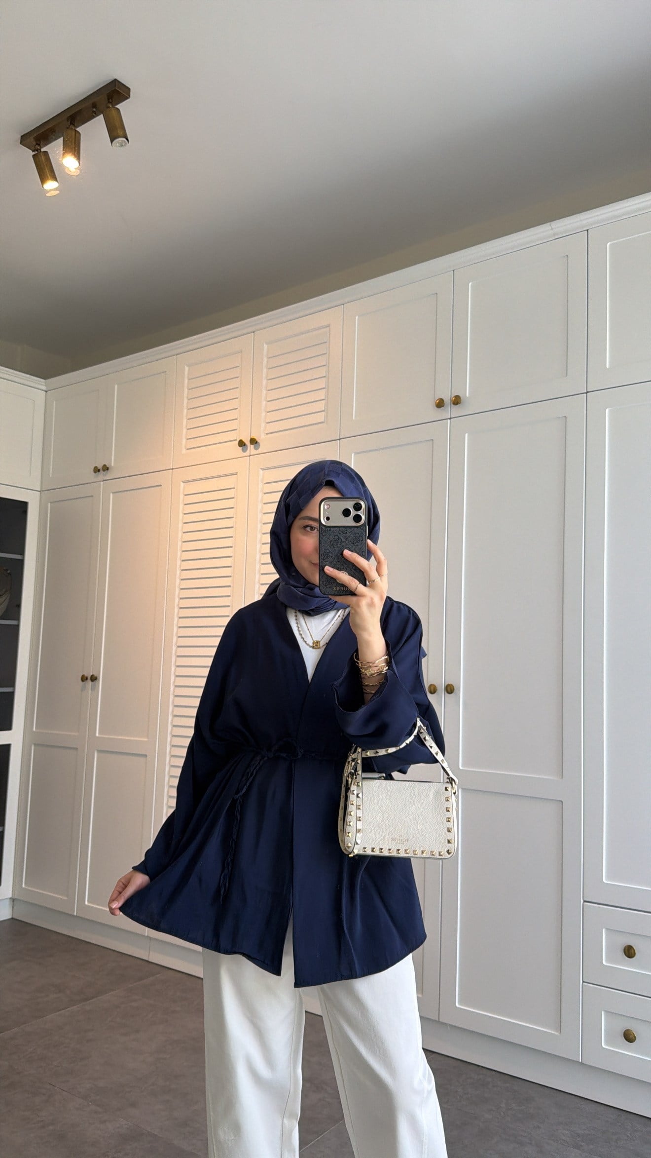 Bağlama Detay Kimono Lacivert