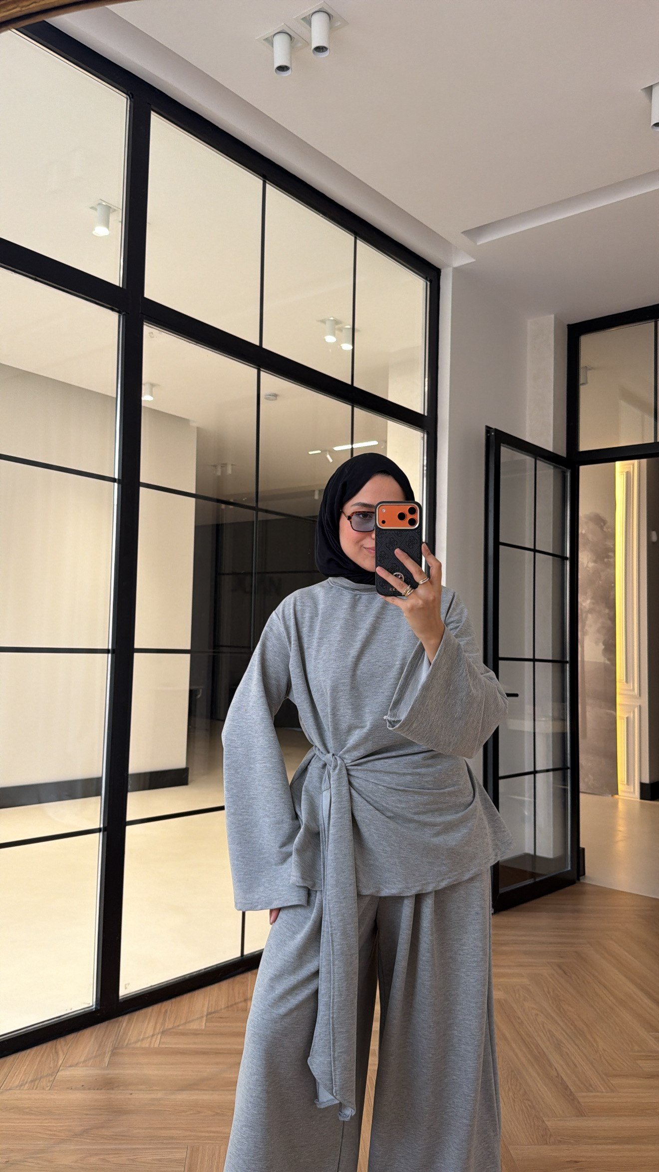 Bağlamalı Oysh Premium Takım Gri