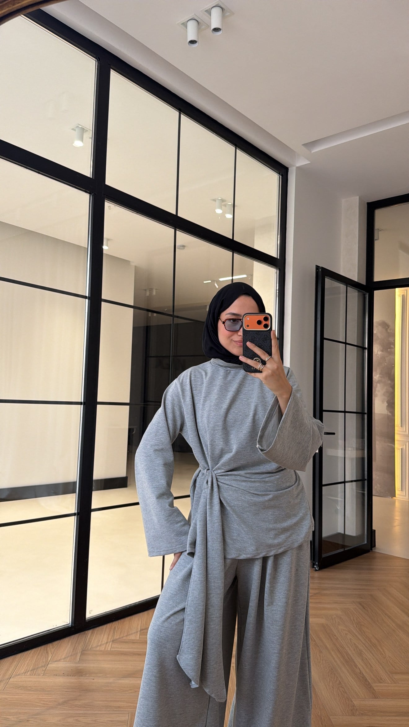 Bağlamalı Oysh Premium Takım Gri