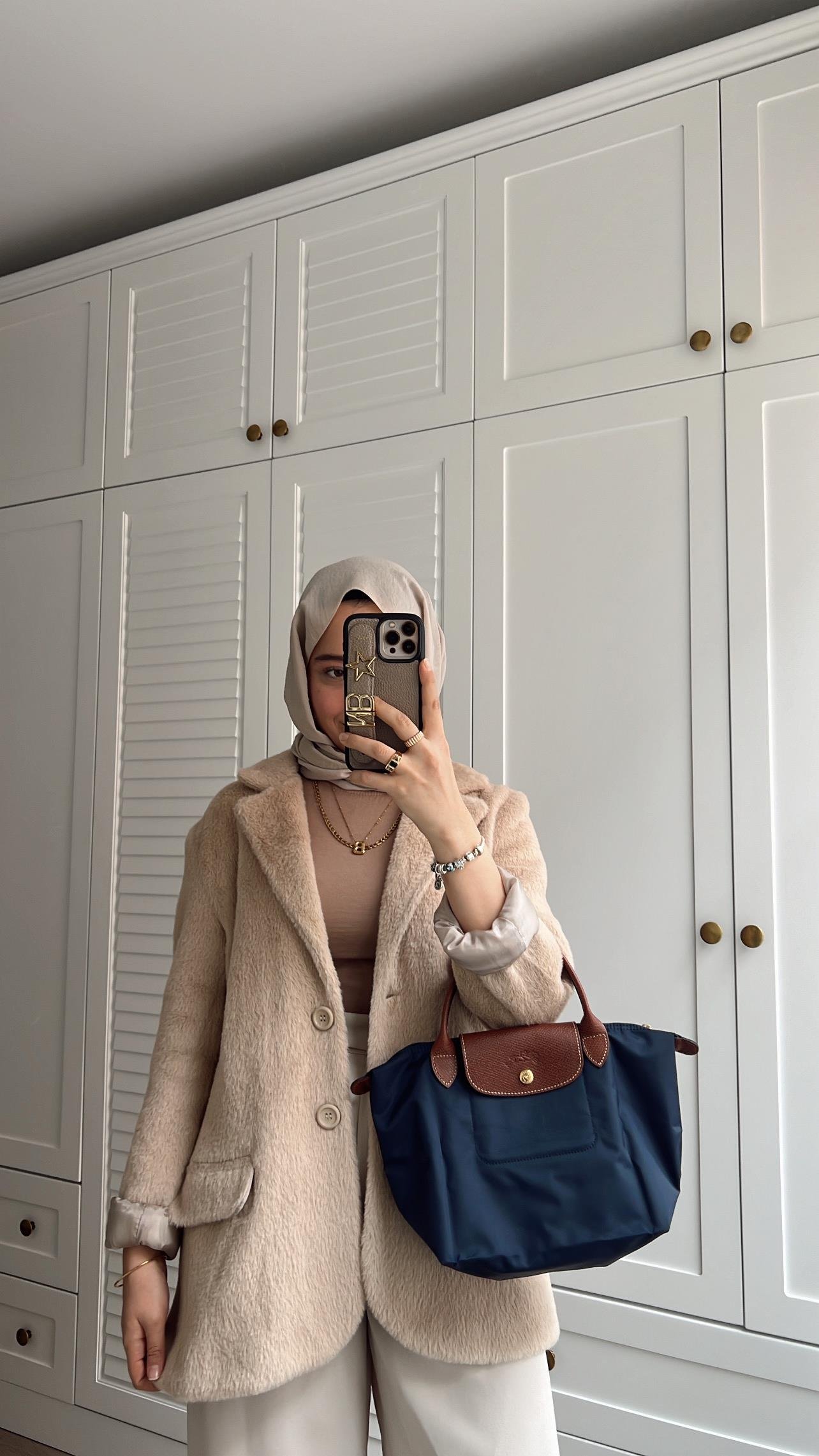 Bej Alpaka Blazer Ceket
