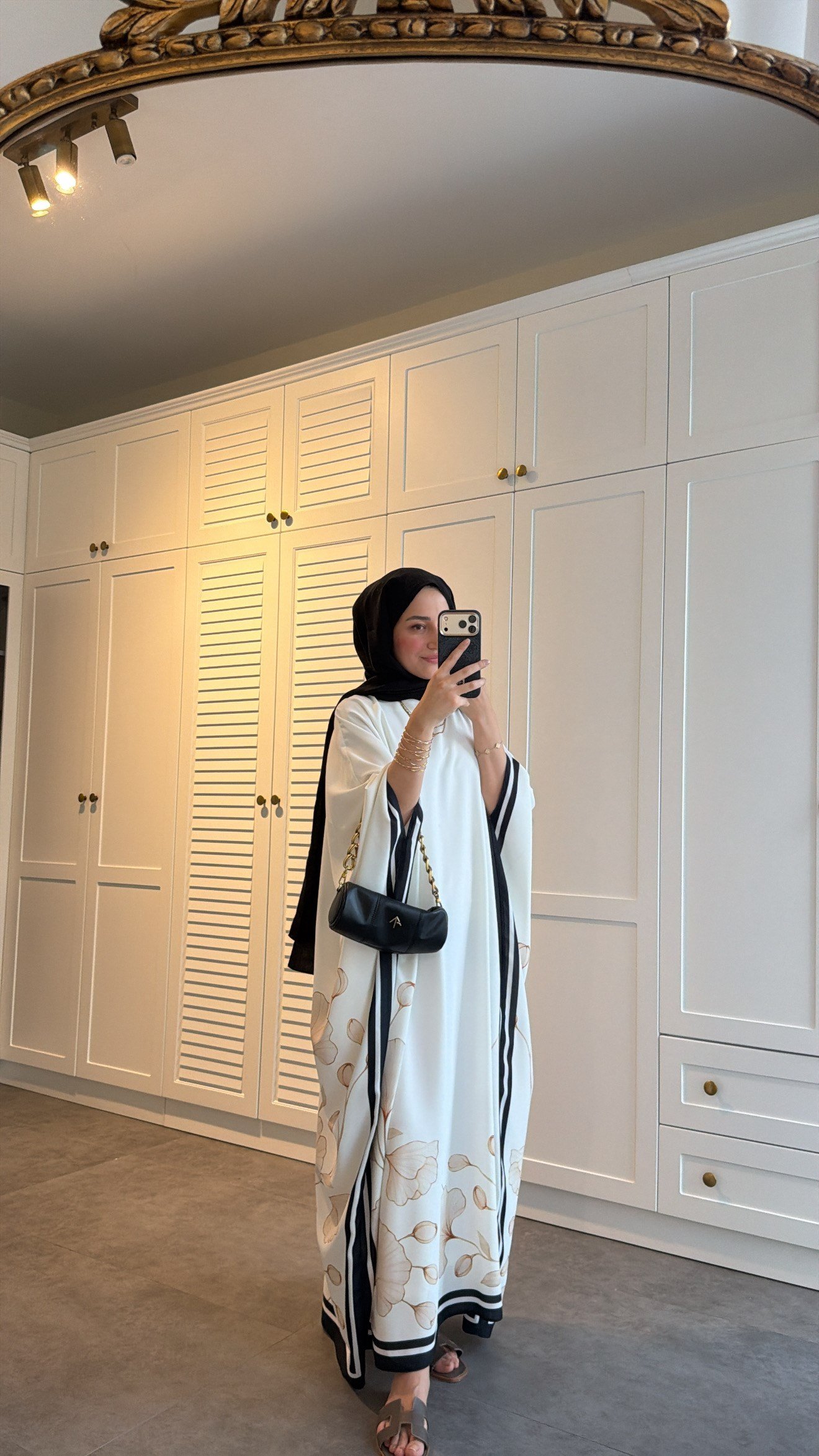 Çiçekli Kaftan Elbise 