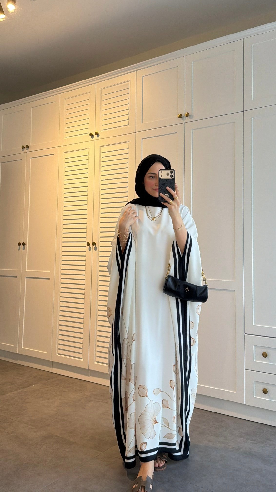 Çiçekli Kaftan Elbise 