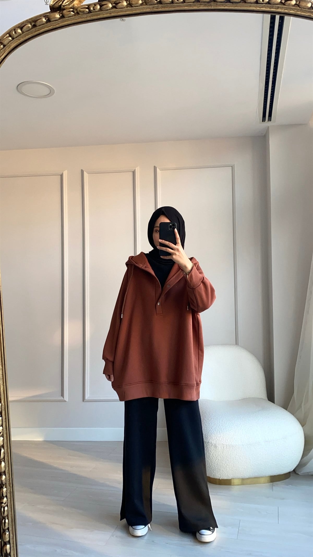 Çıt Çıt Detaylı Sweatshirt 