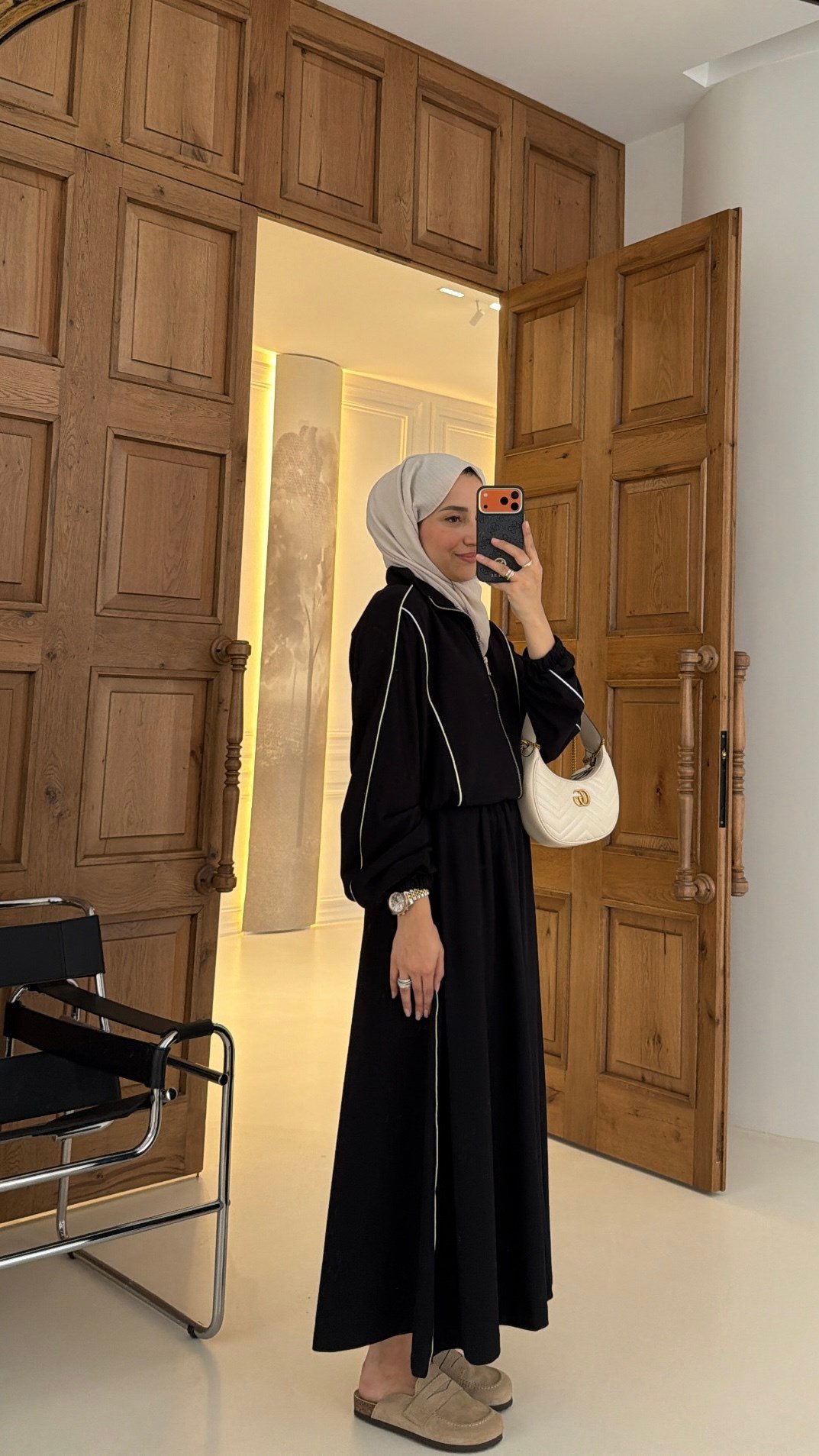 Çizgi Detay  Oysh Etekli Takım  Siyah