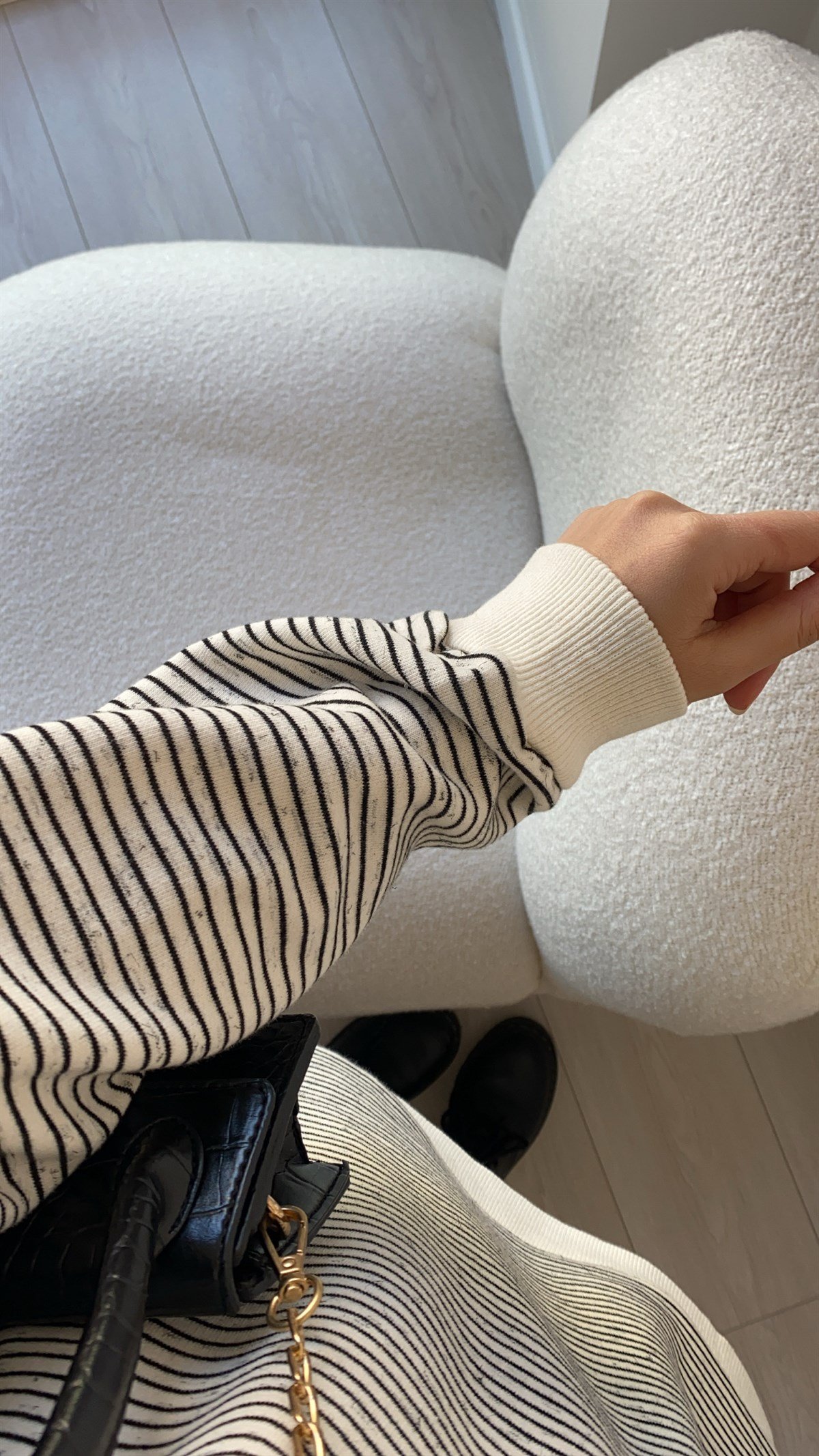 Çizgili Basic Sweatshirt