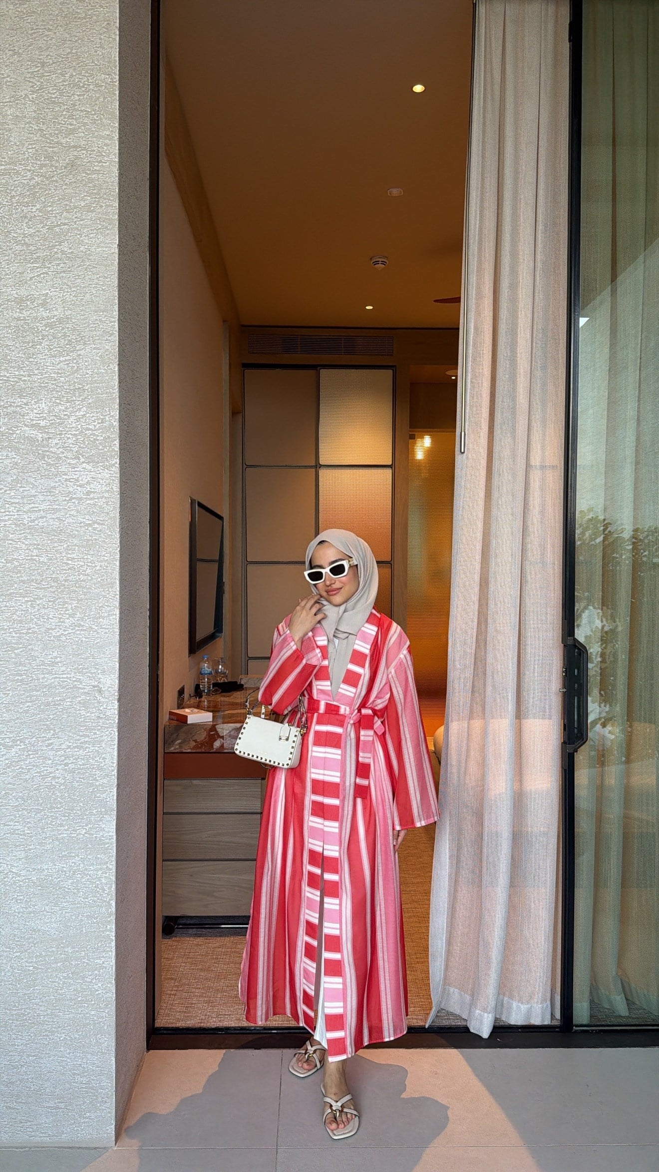 Çizgili Sunset Kimono