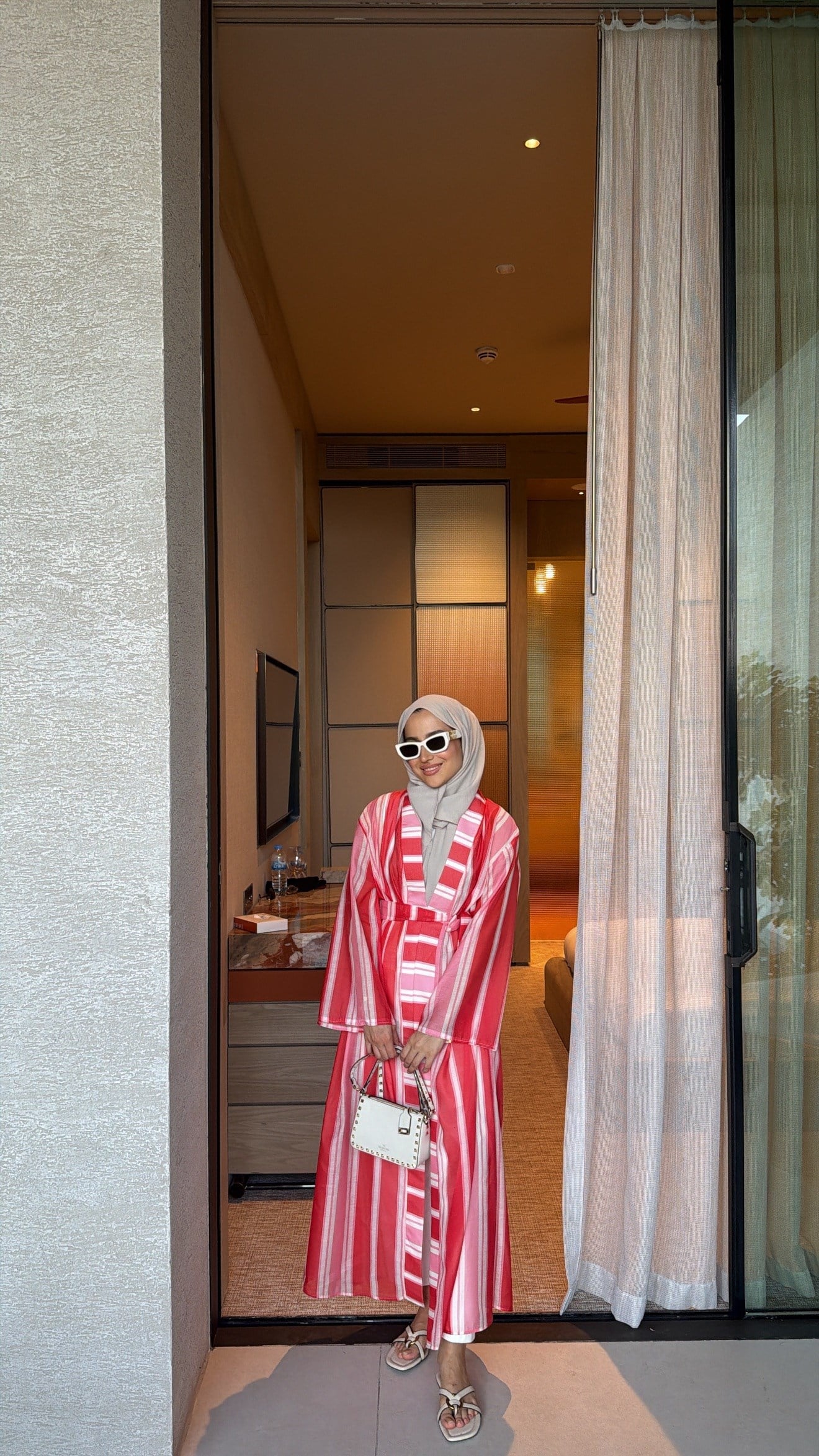 Çizgili Sunset Kimono