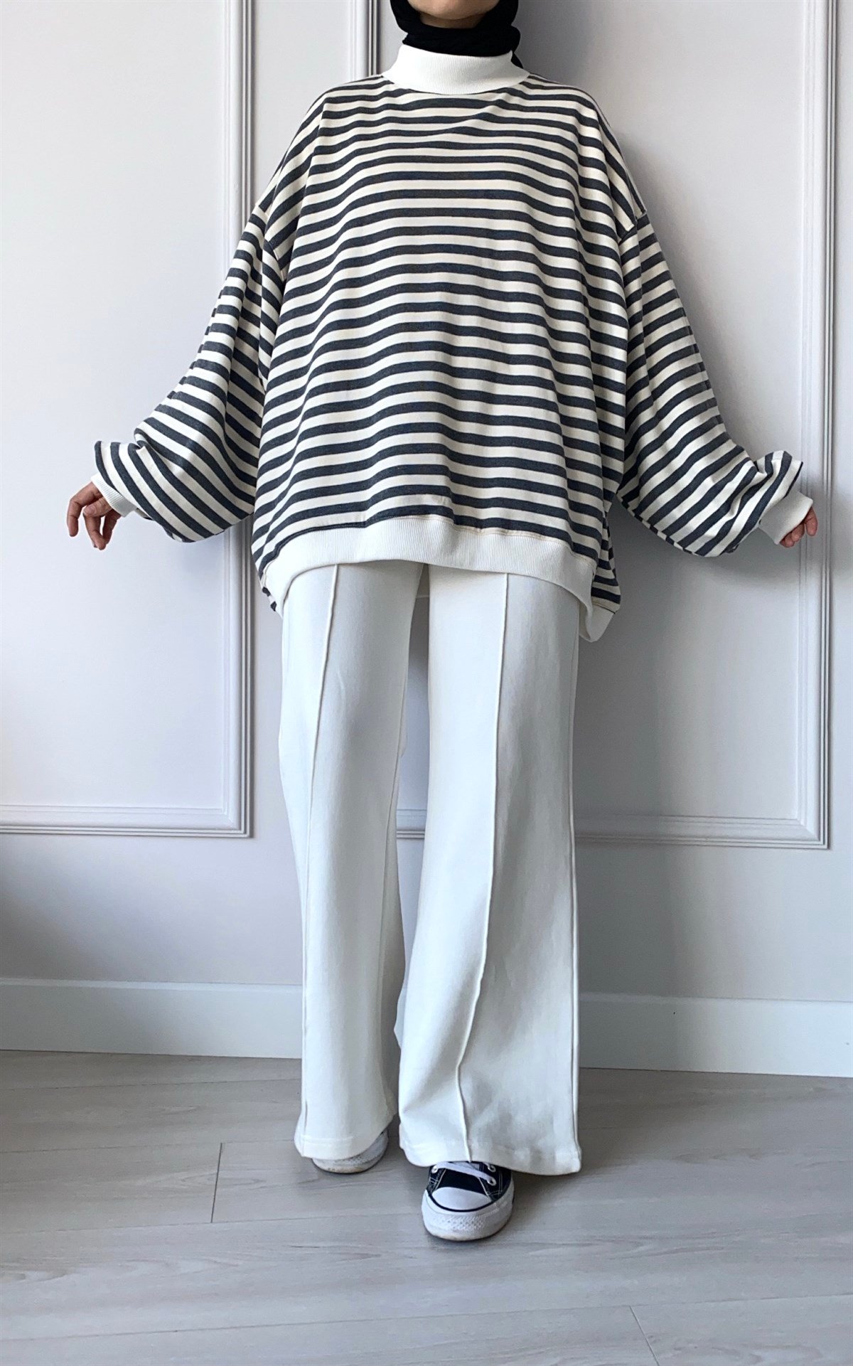 Çizgili Sweatshirt 