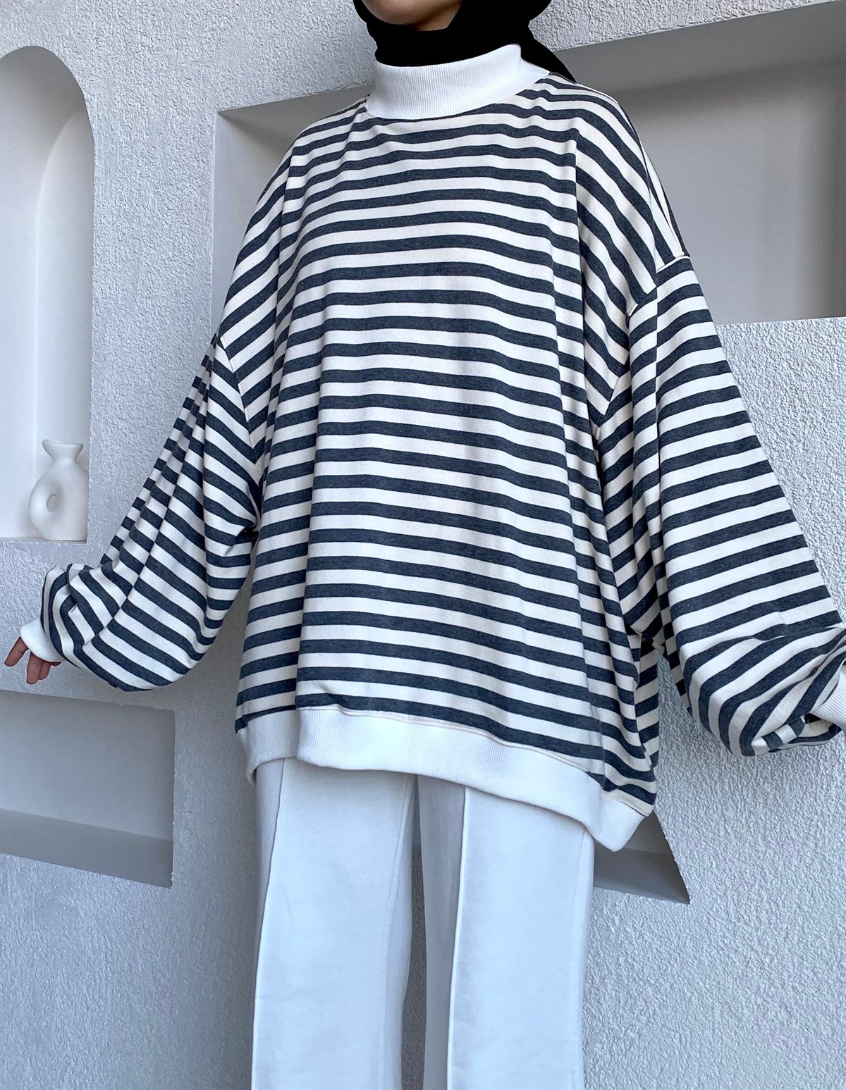 Çizgili Sweatshirt 