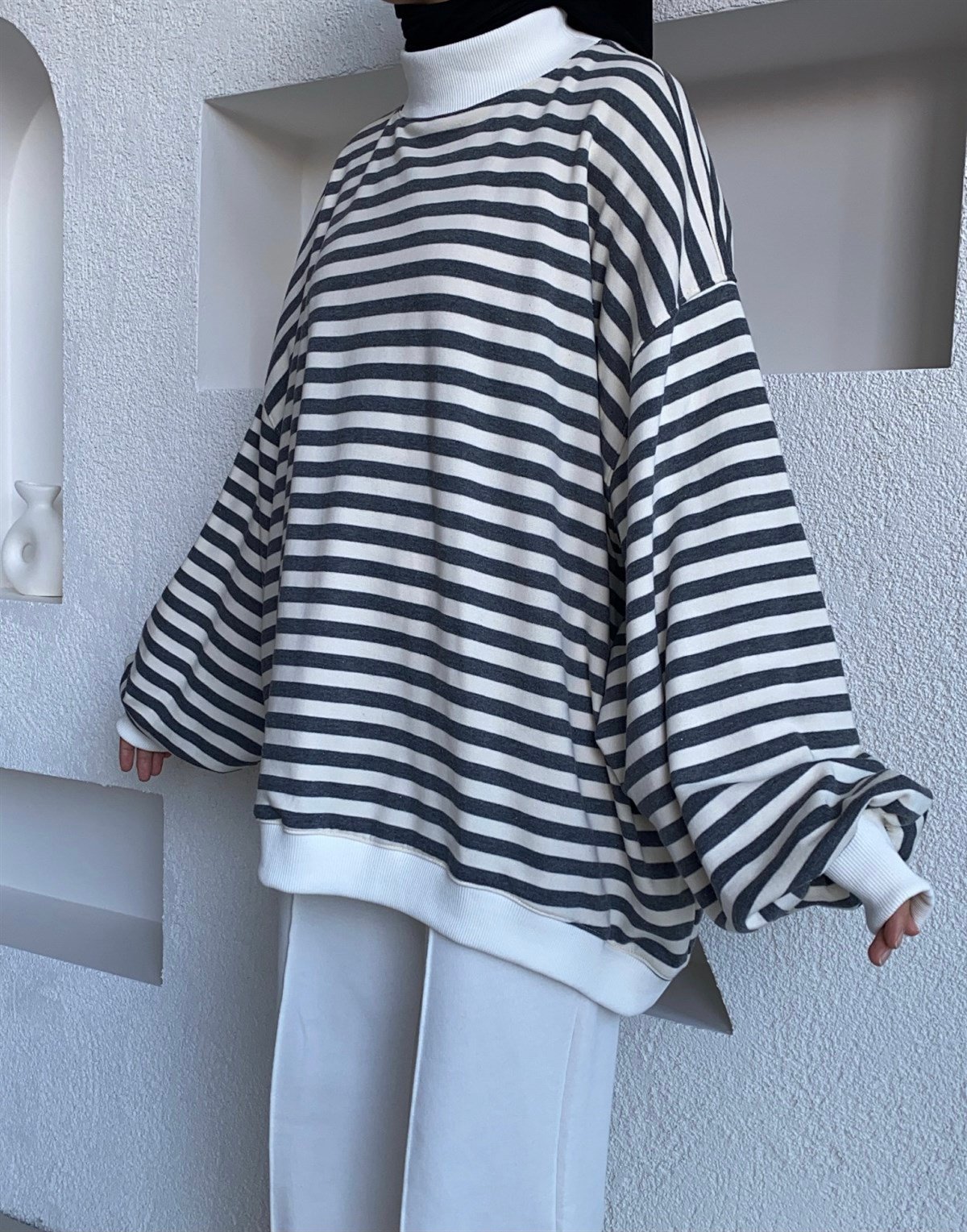 Çizgili Sweatshirt 
